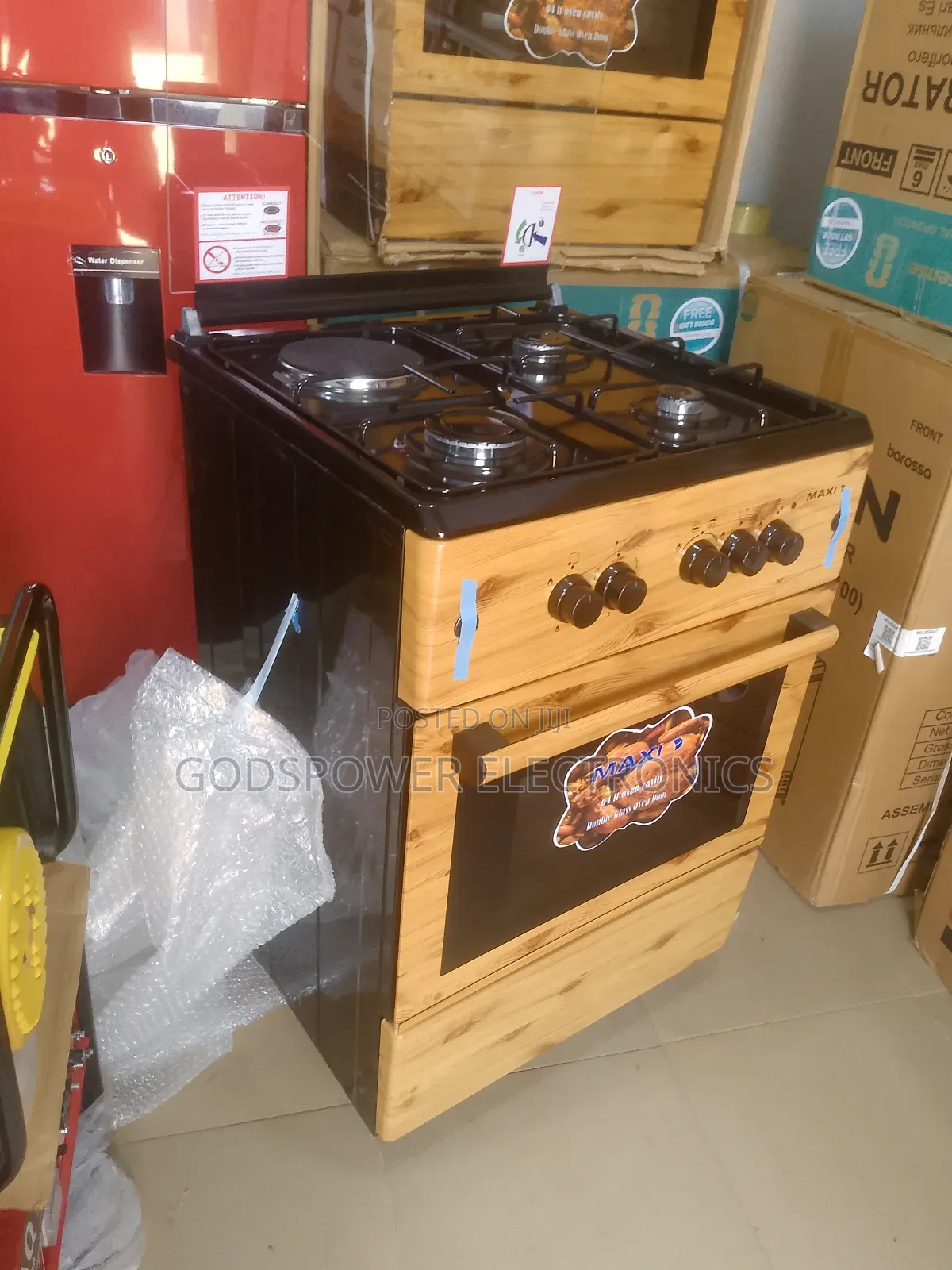 Maxi Made in Turkey 6060 3b+1p Wood Standing Gas Cooker