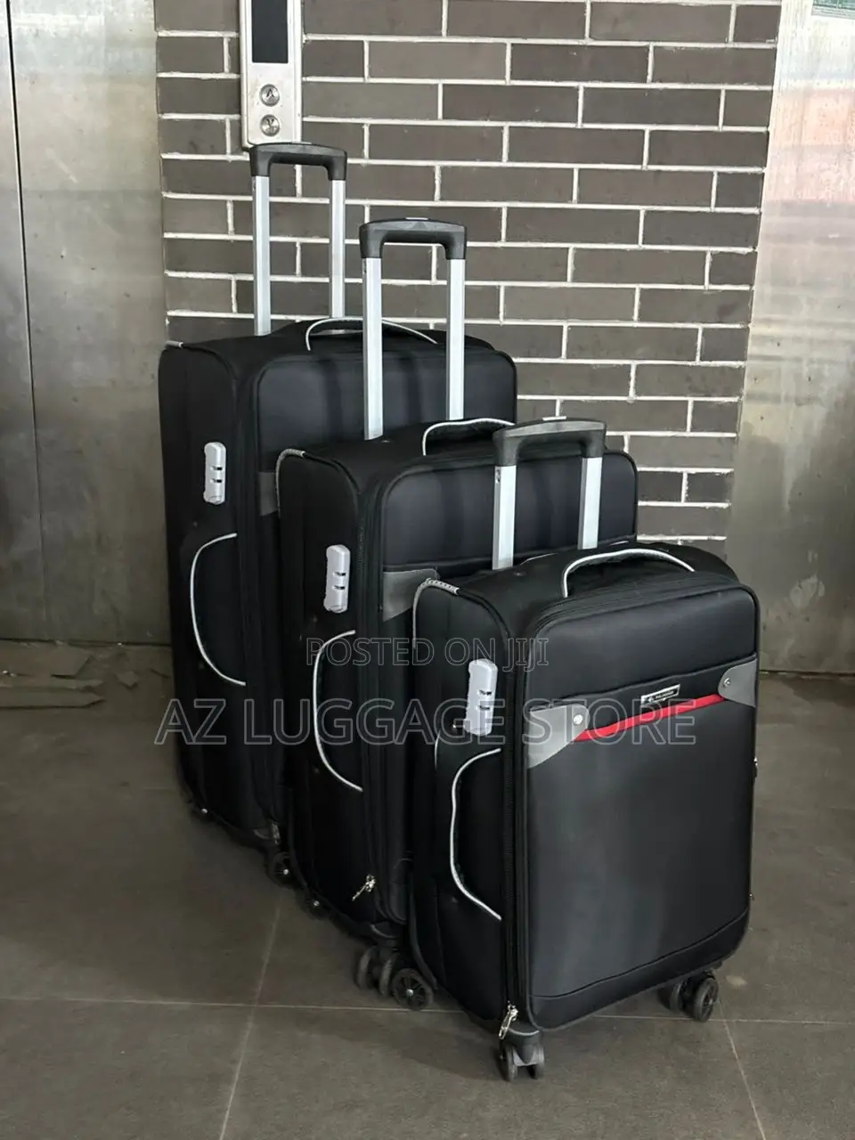 Set of 3 Polo Good Fabric Quality Luxury Luggage Box
