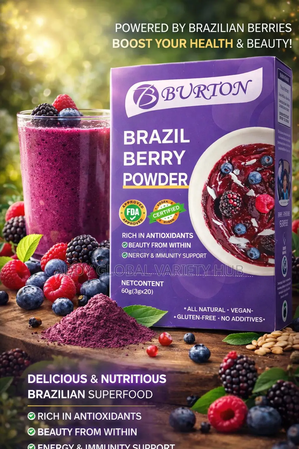 Brazil Berry Powder( Acai Powder Solid Drink)