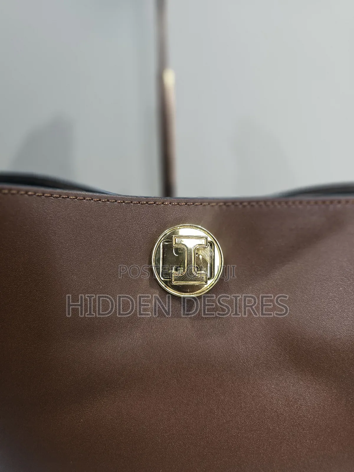 H Buckle, 3 Detachable Strap Bag- Brown