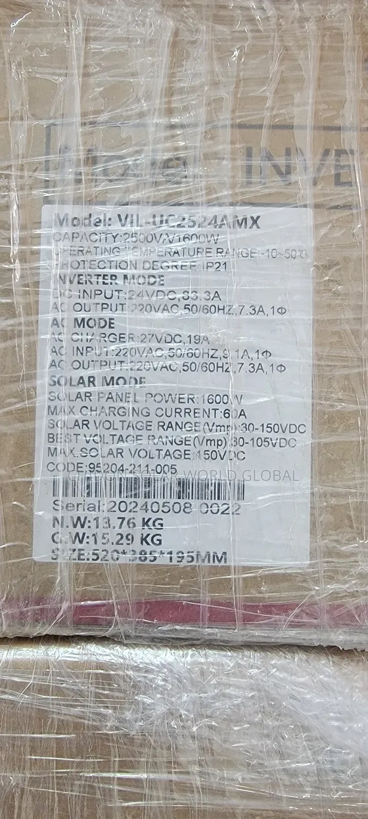 2.5kva Hybrid Inverter