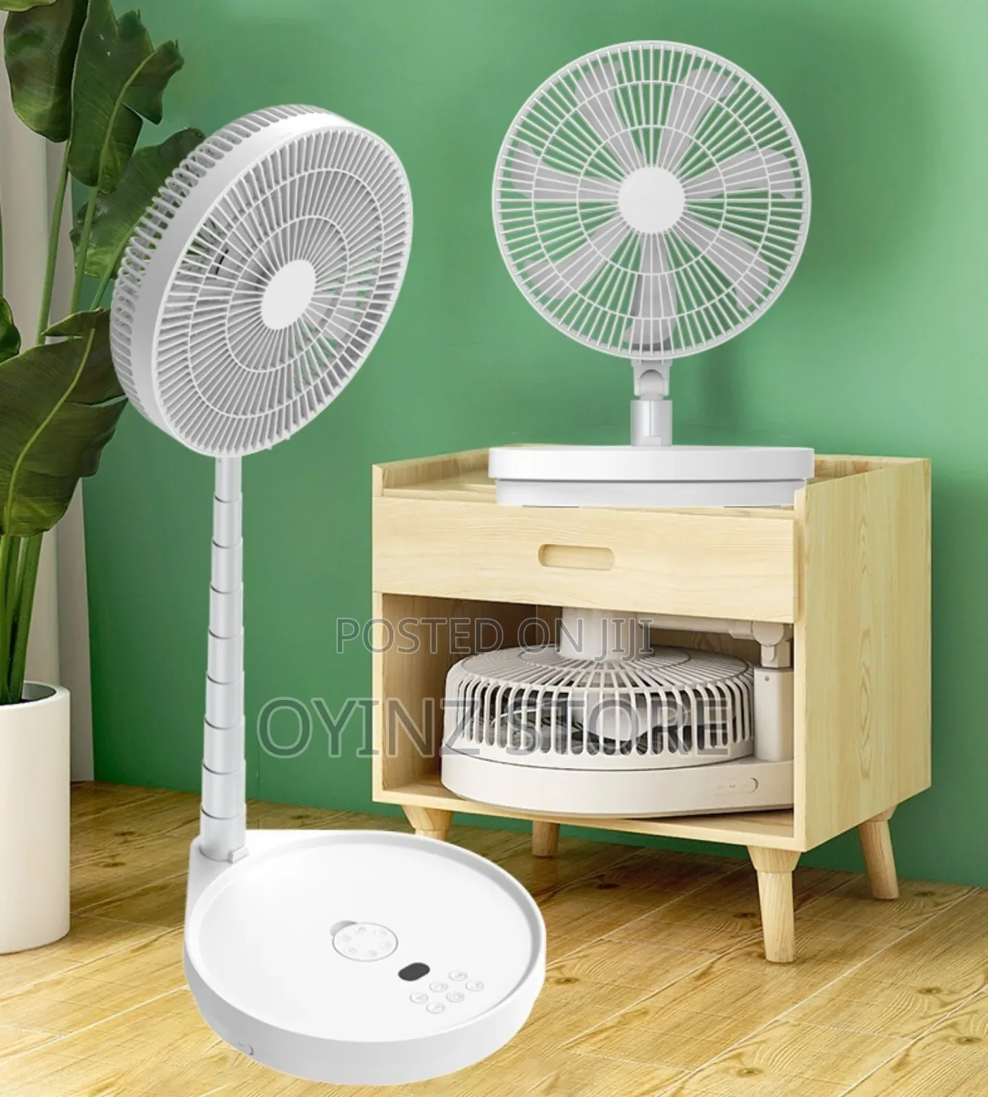 Foldable Rechargeable Rotating Table Fan