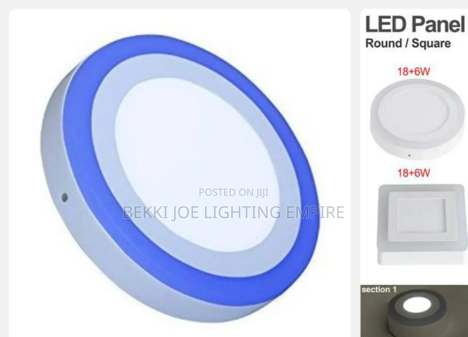 Blue and White Surface Light 12+6w