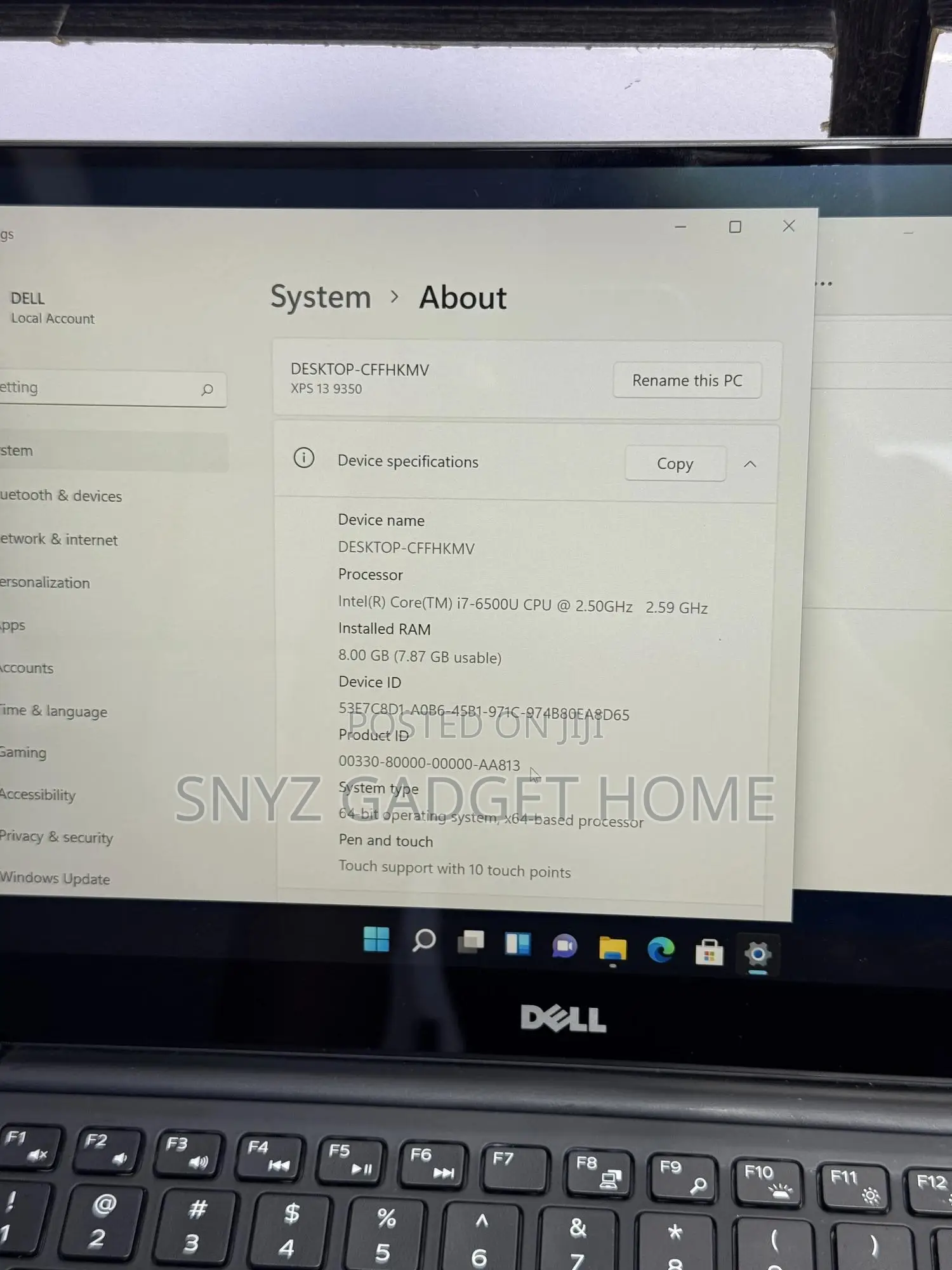 Laptop Dell XPS 13 9350 8GB Intel Core i7 SSD 256GB
