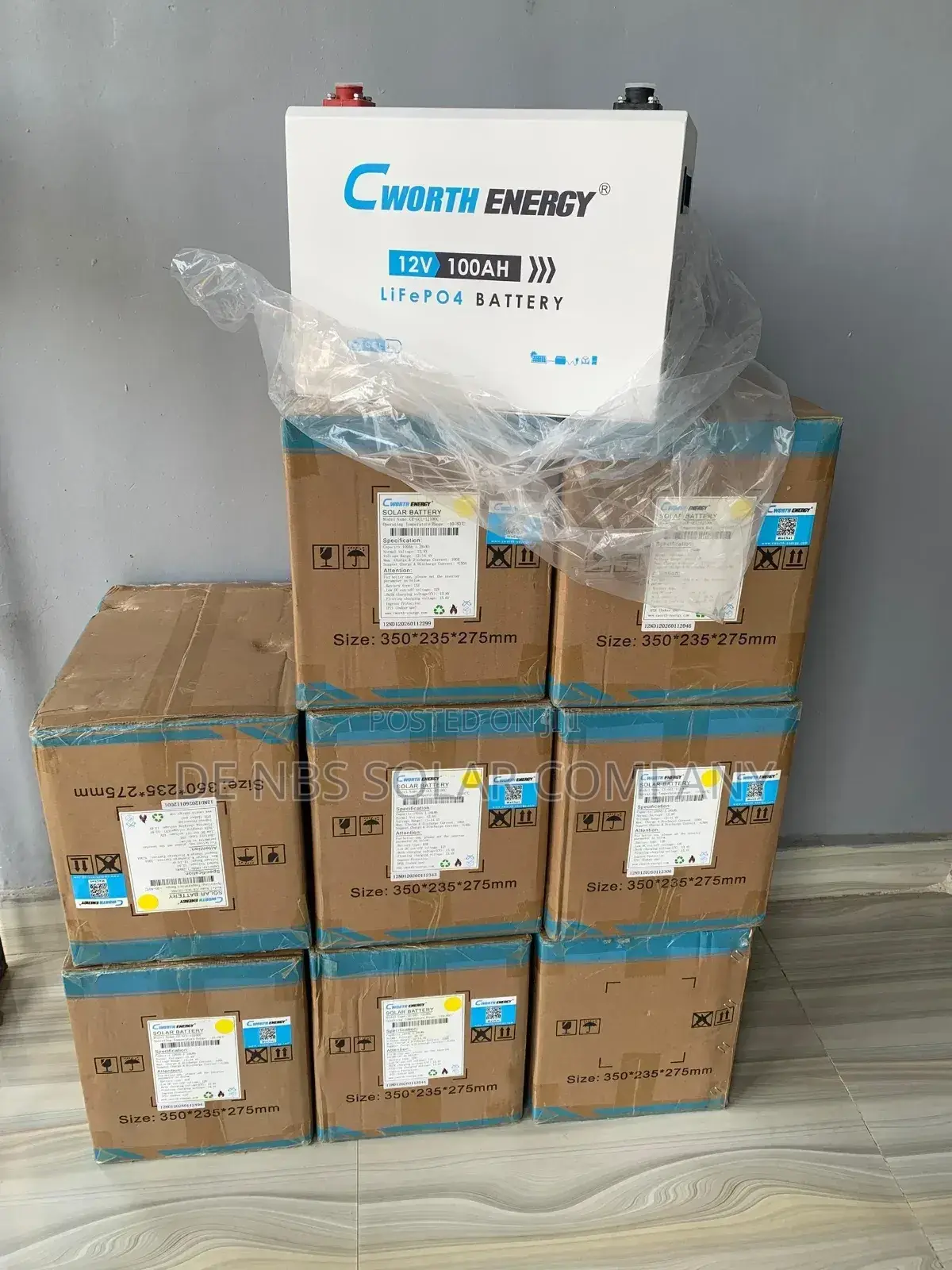 100ah 12.8v Cworth Energy 1.3kwh Lithium Ion Phosphate Battery