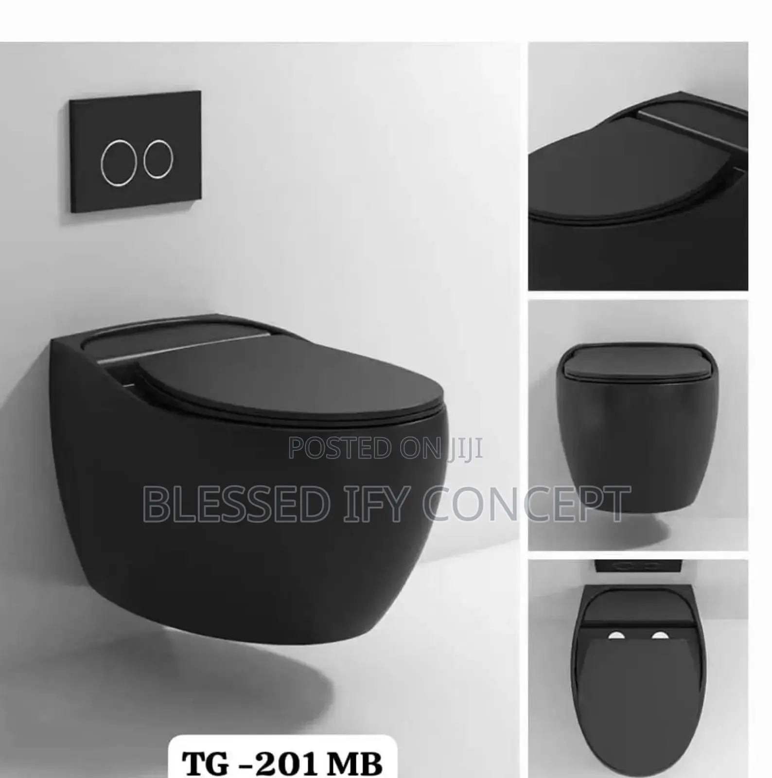 Wall Hung Water Closet Black Color