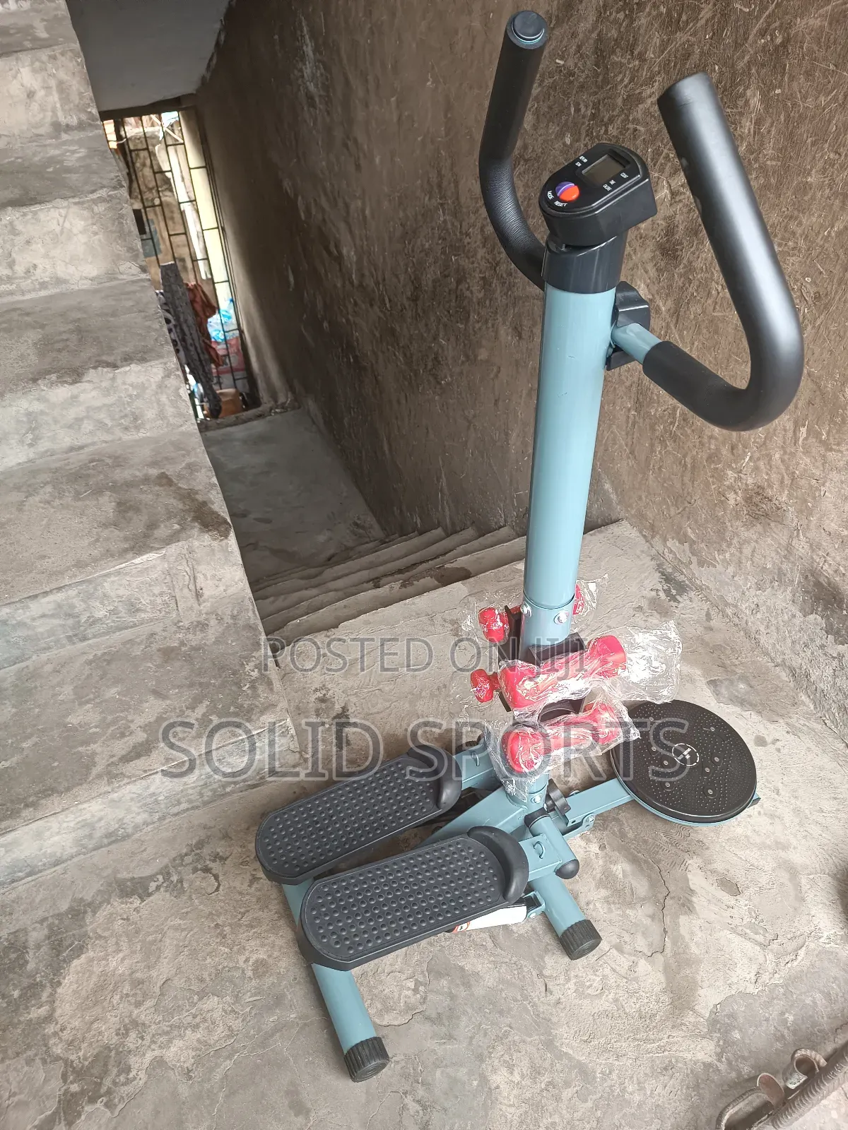 Standing Stepper With Twister and Dumbbells
