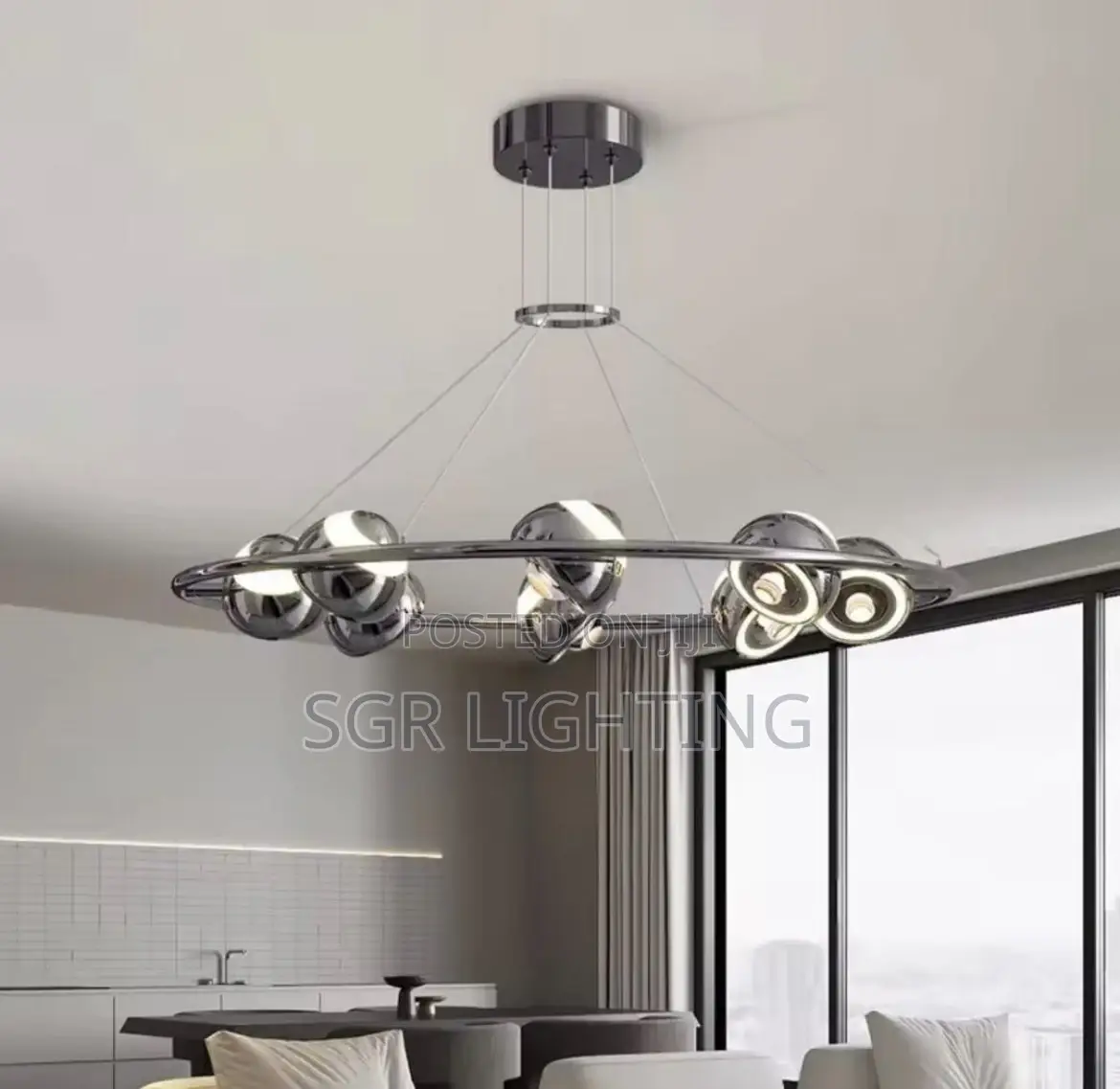 Modern and Simple Living Room Chandelier, Designer's Minimalist