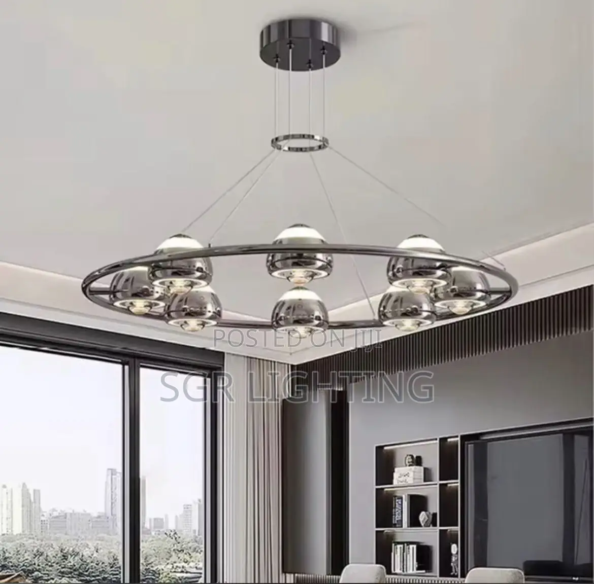 Modern and Simple Living Room Chandelier, Designer's Minimalist