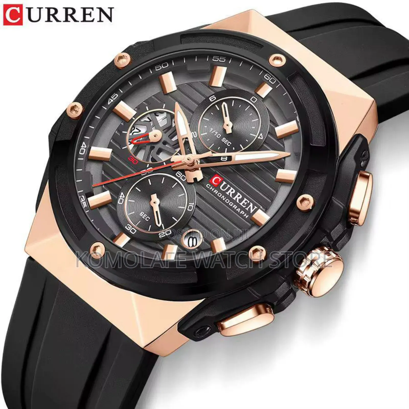 Curren Rubber Chronograph Watch