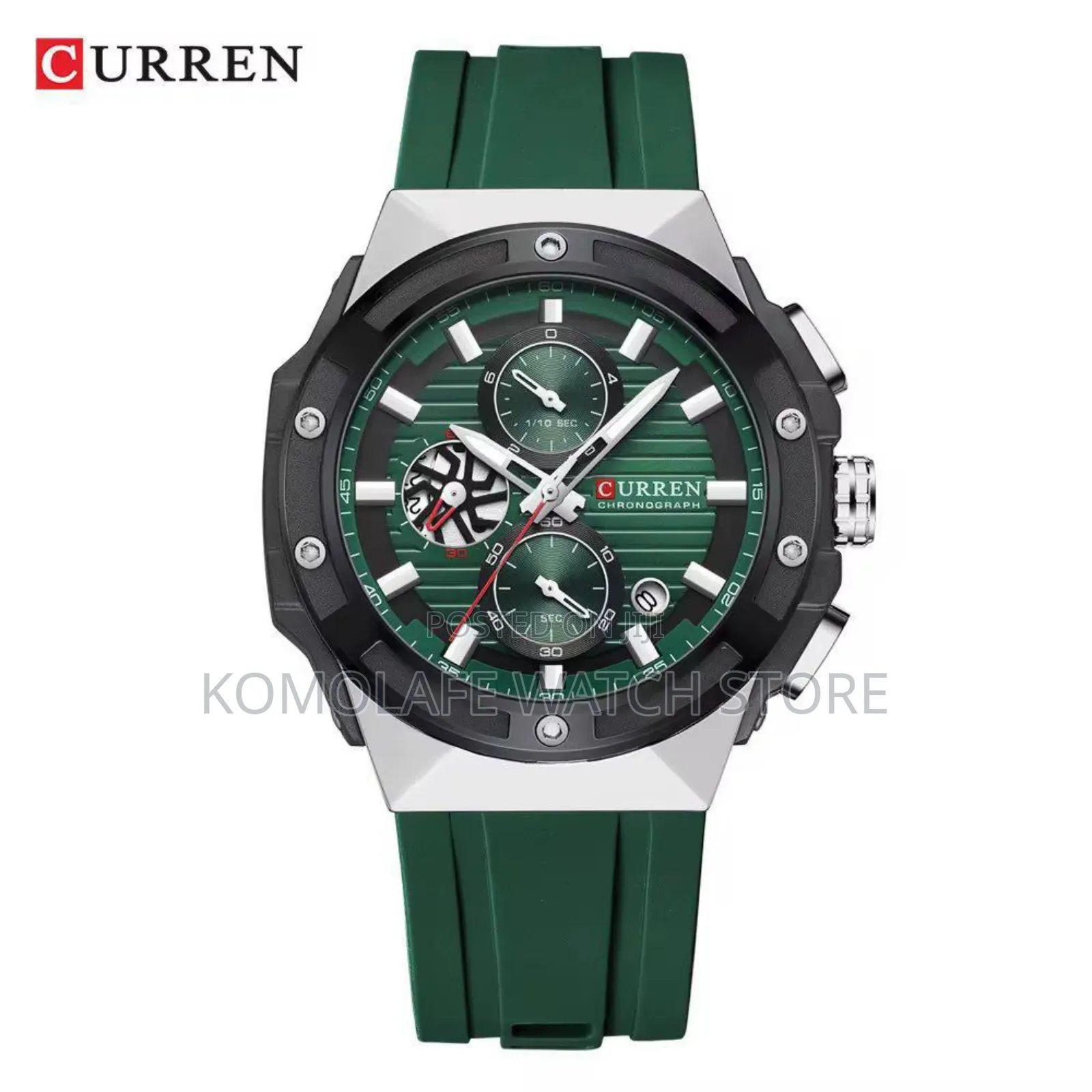 Curren Rubber Chronograph Watch
