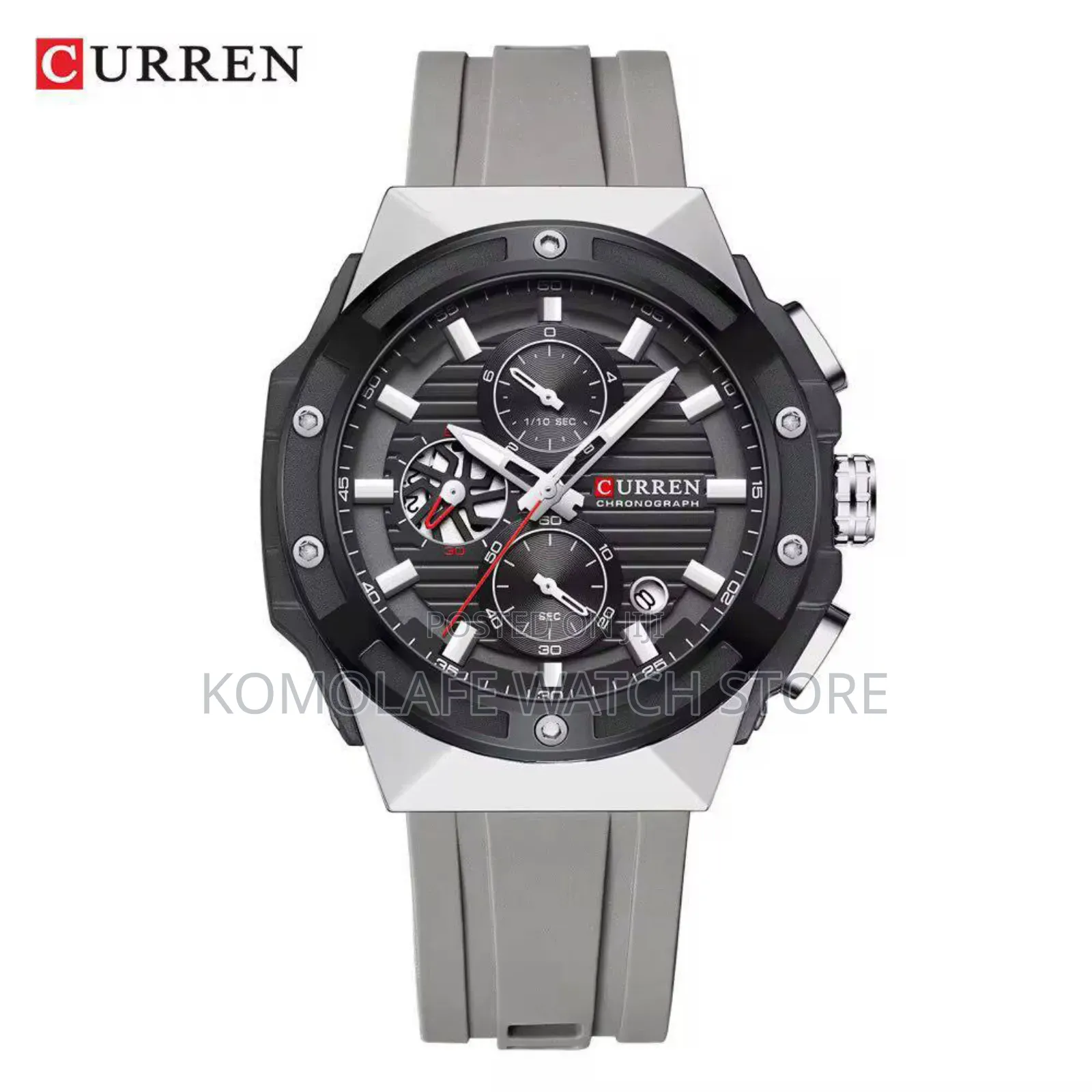 Curren Rubber Chronograph Watch