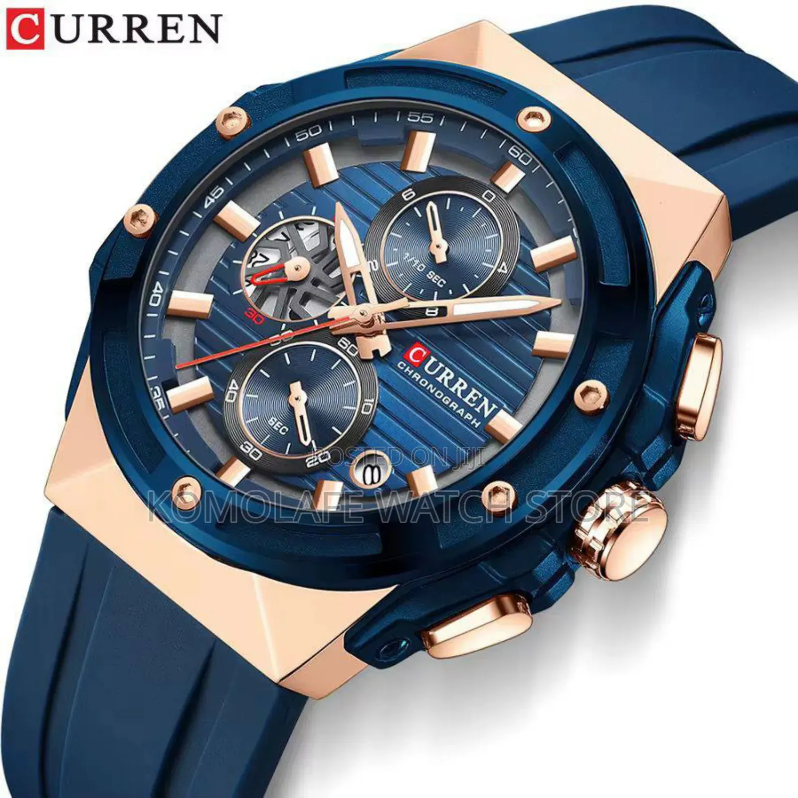 Curren Rubber Chronograph Watch