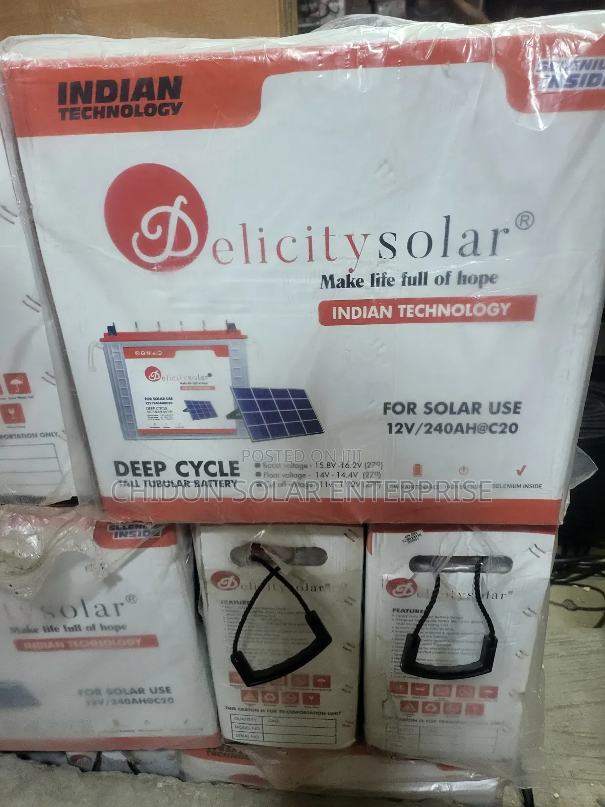 240ah 12v Delicity Tubular Battery