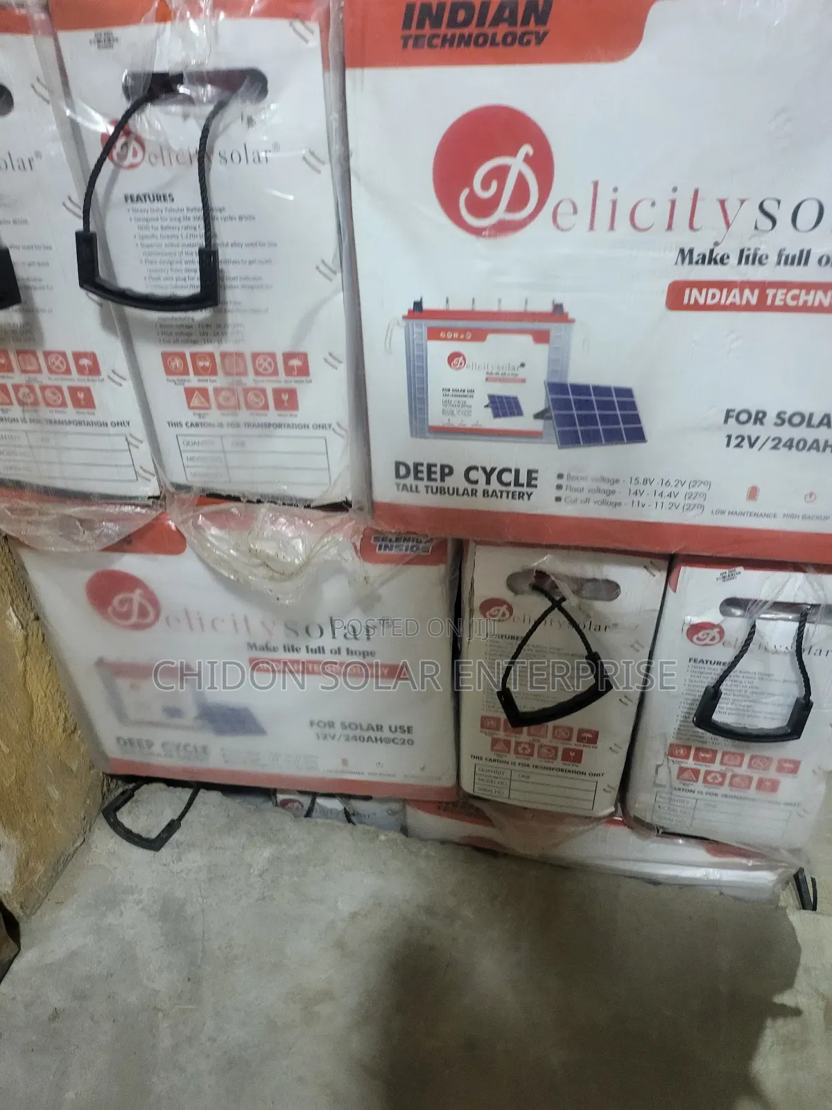 240ah 12v Delicity Tubular Battery