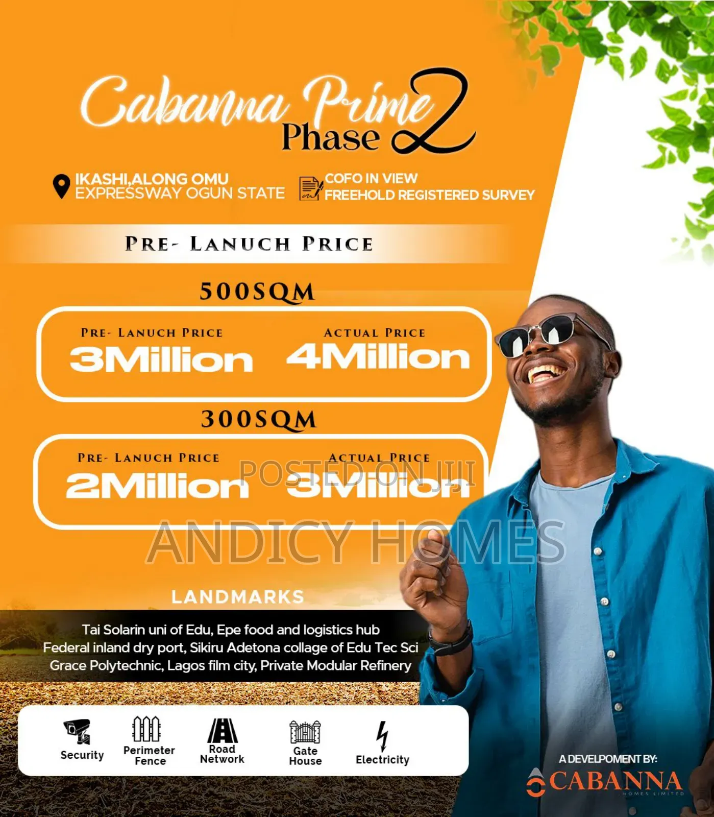 Easter Promo !Affordable Land Available at Cabanna Prime Estate at Omu