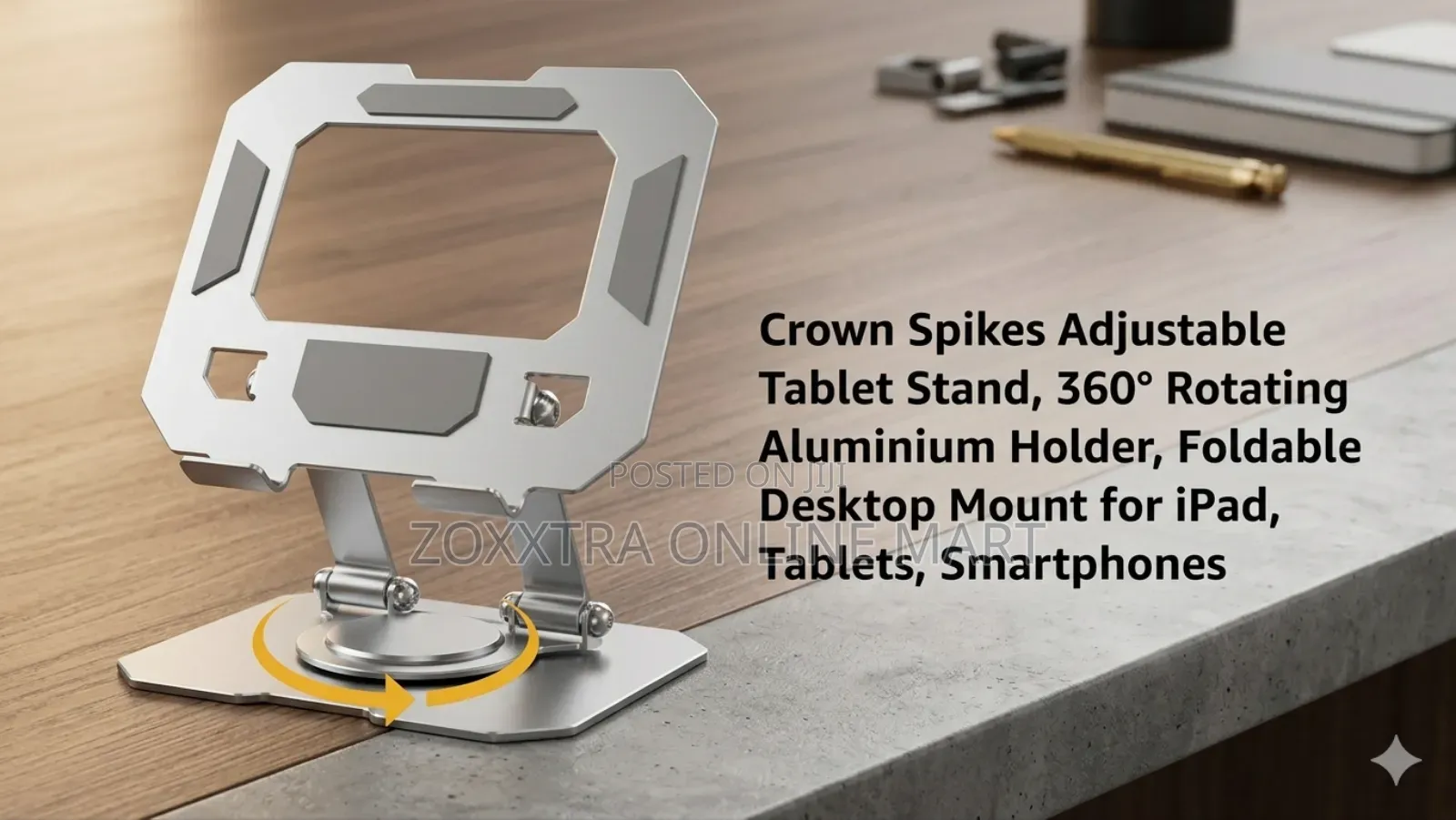 360° Rotating Foldable Metal Phone/Tablet Holder