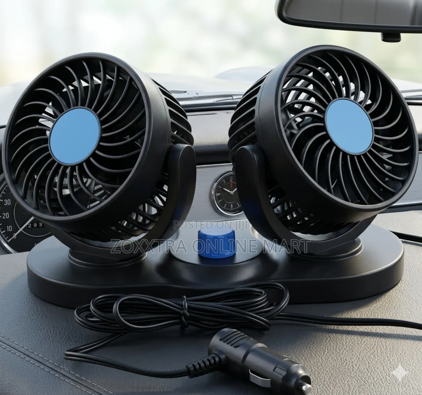 Double Headed Car Fan