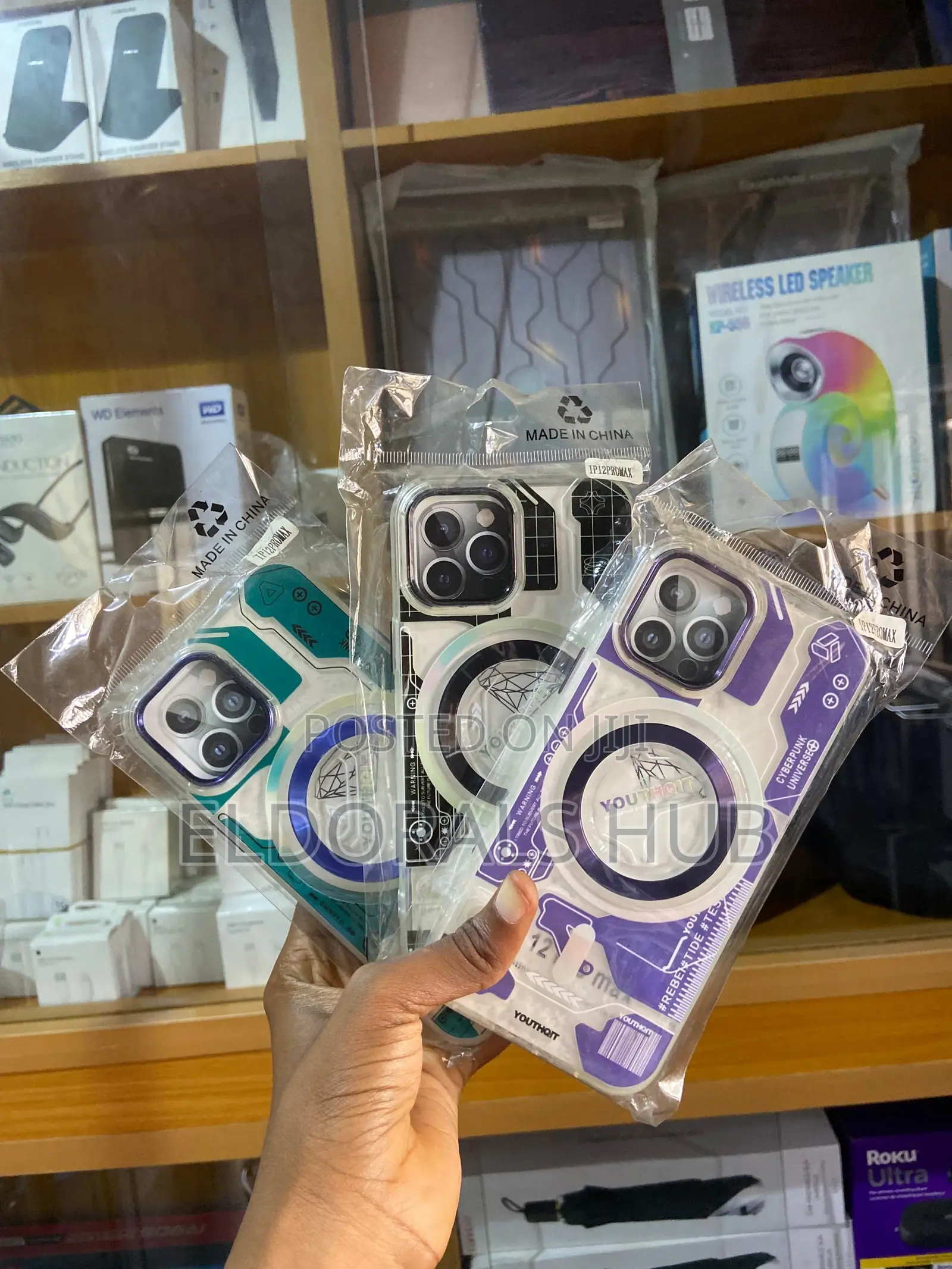 Stylish Mag Safe Shockproof Transparent Phone Case With Ring Grip
