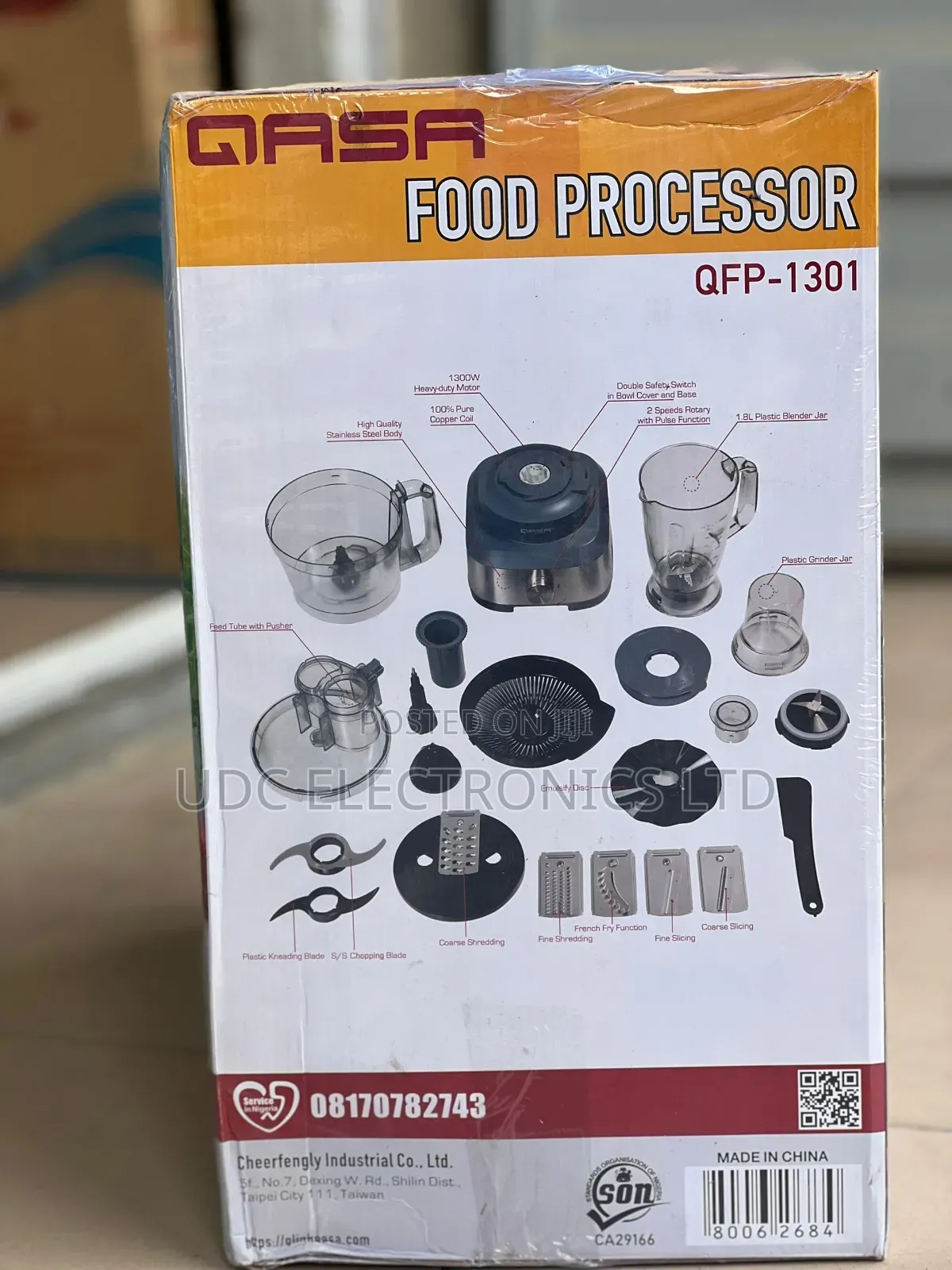 Original Qasa High Power Food Processor (1,300w)