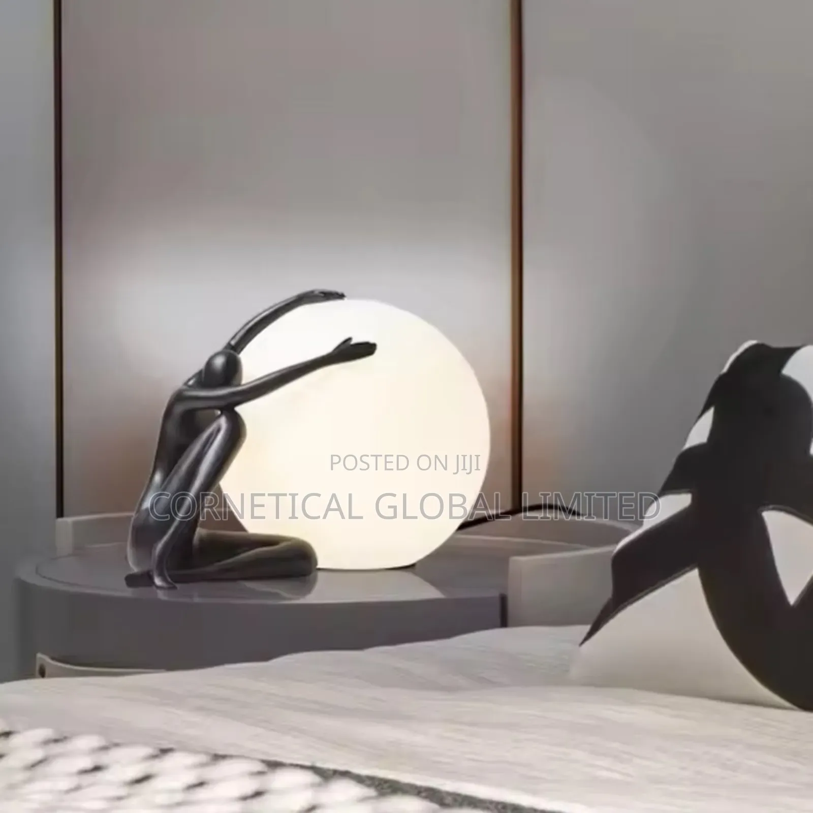 Modern Bedside Lamp – Human Sculpture Led Night Light for Bedroom