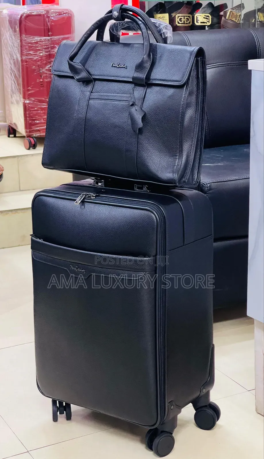 Pure Leather Armani Complete Traveling Box Set