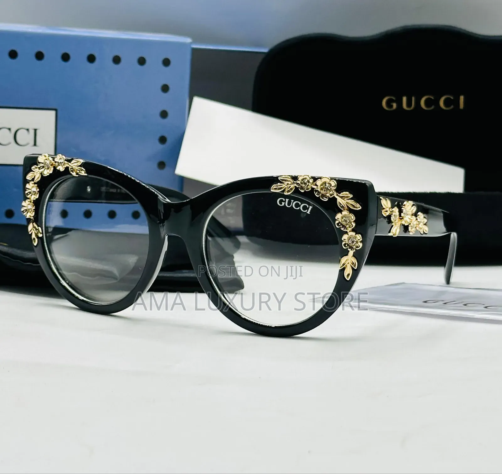Gucci Luxury Transparent Clear Lense Female Glasses