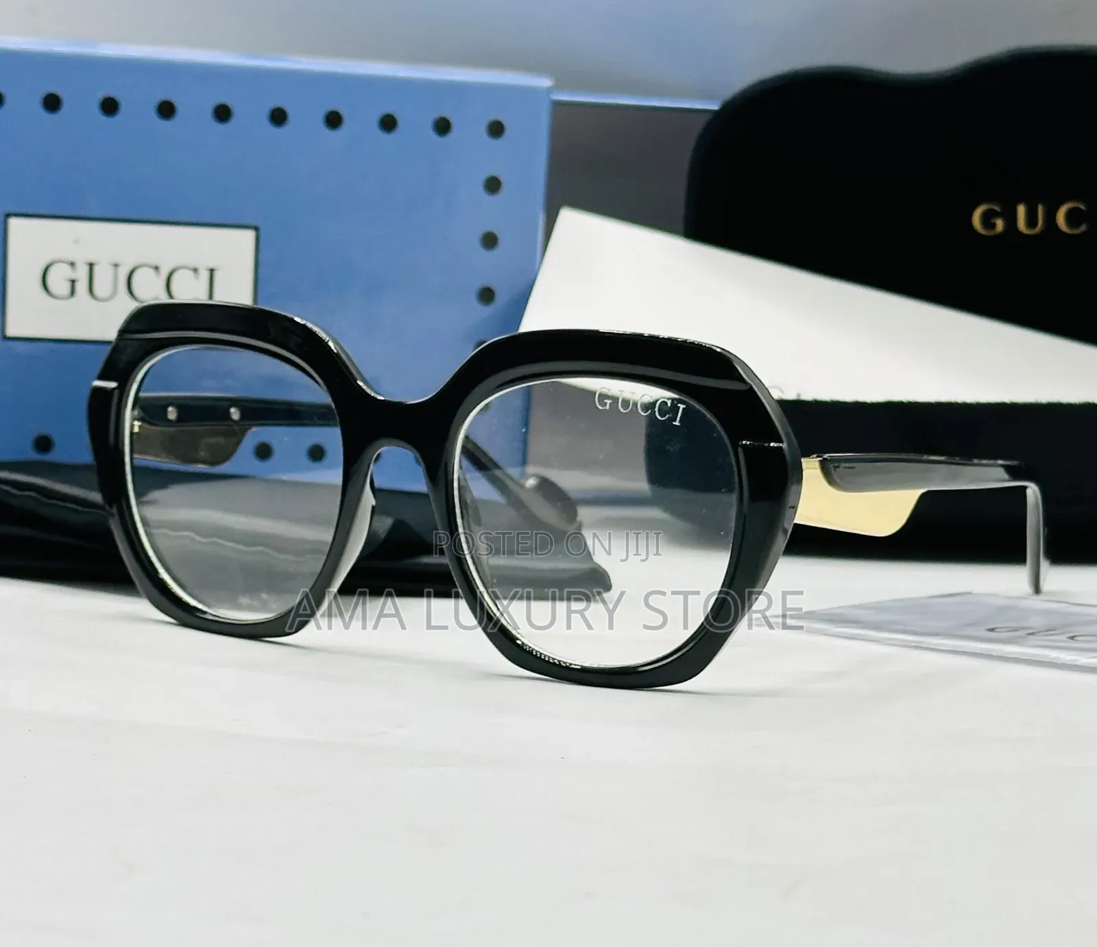 Gucci Luxury Transparent Clear Lense Female Glasses