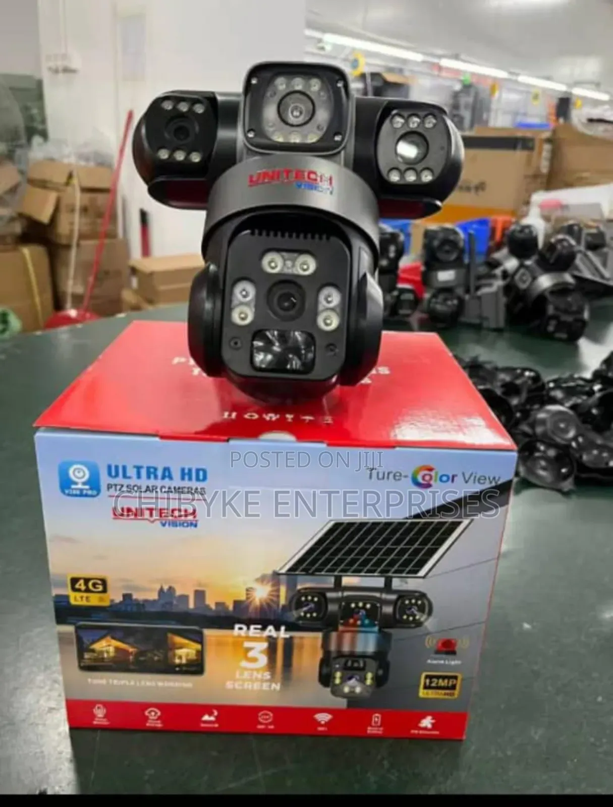 V380 3real Lens Solar PTZ Camera