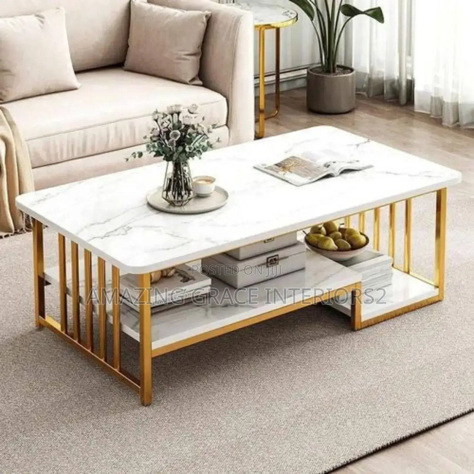 Exotic Faux Marble (Mdf Wood)Centre Table - 100 X 48 X 40cm