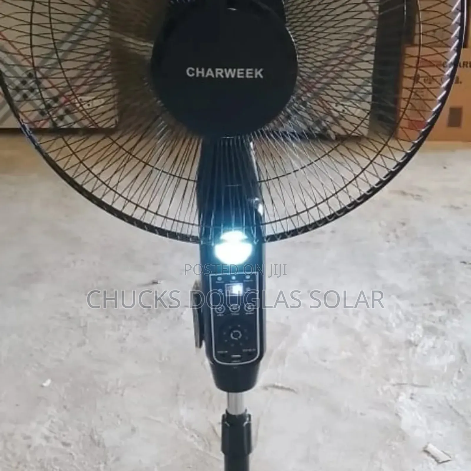 Charweek 16inches Rechargeable Solar Fan