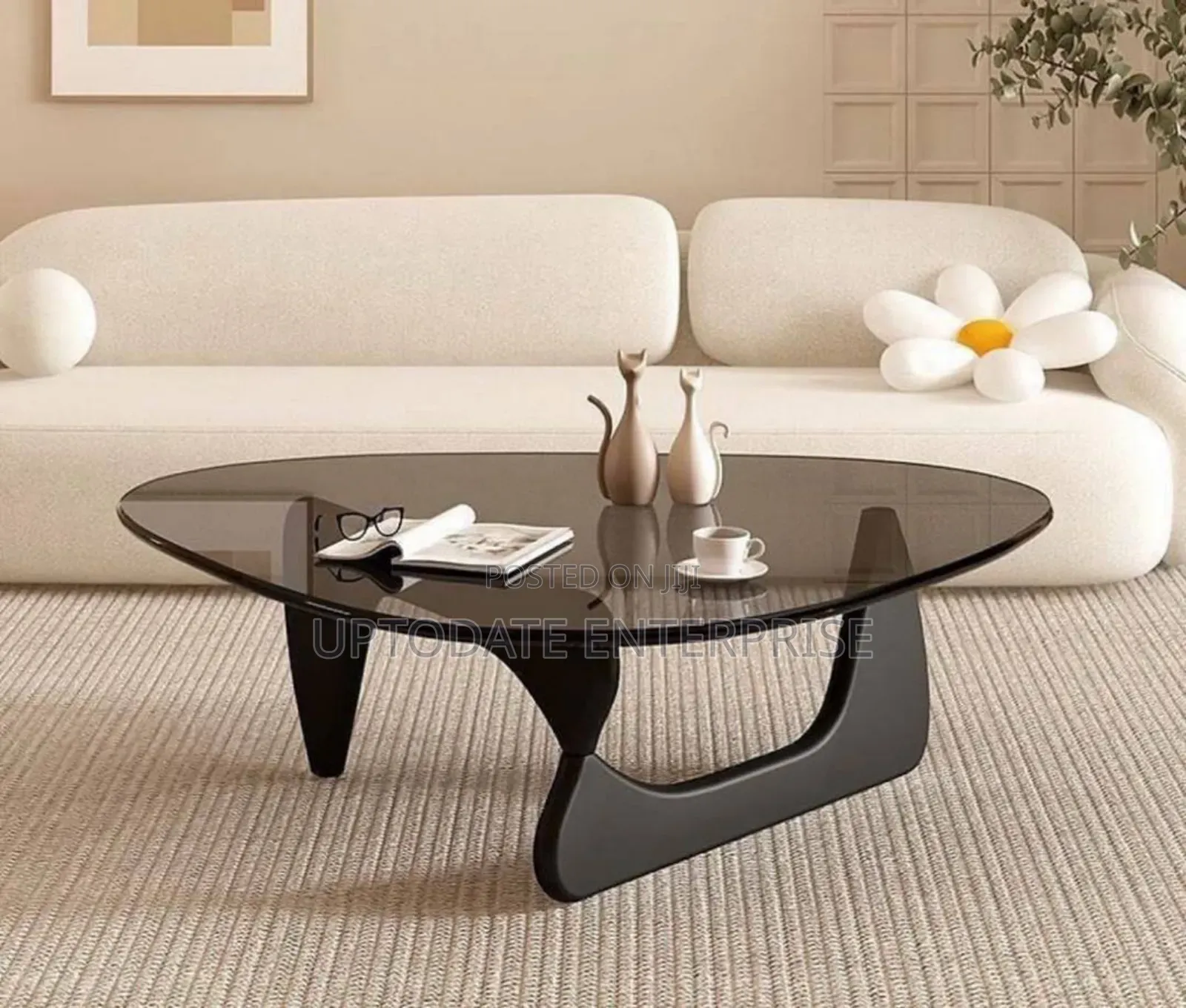 Single Rectangle Glass Center Table