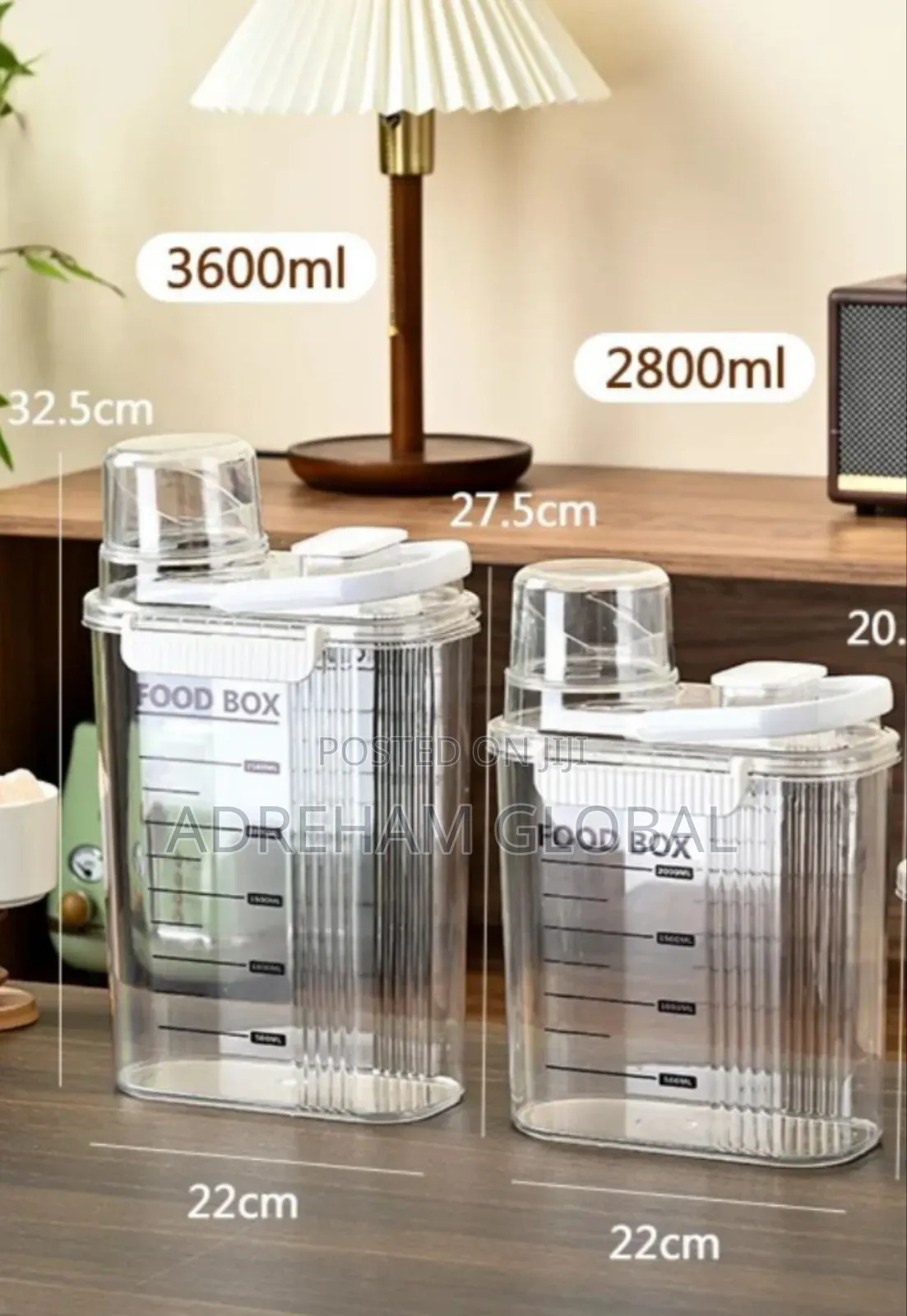 Transparent Airtight Food Grains Storage Sealed Container 3600ml