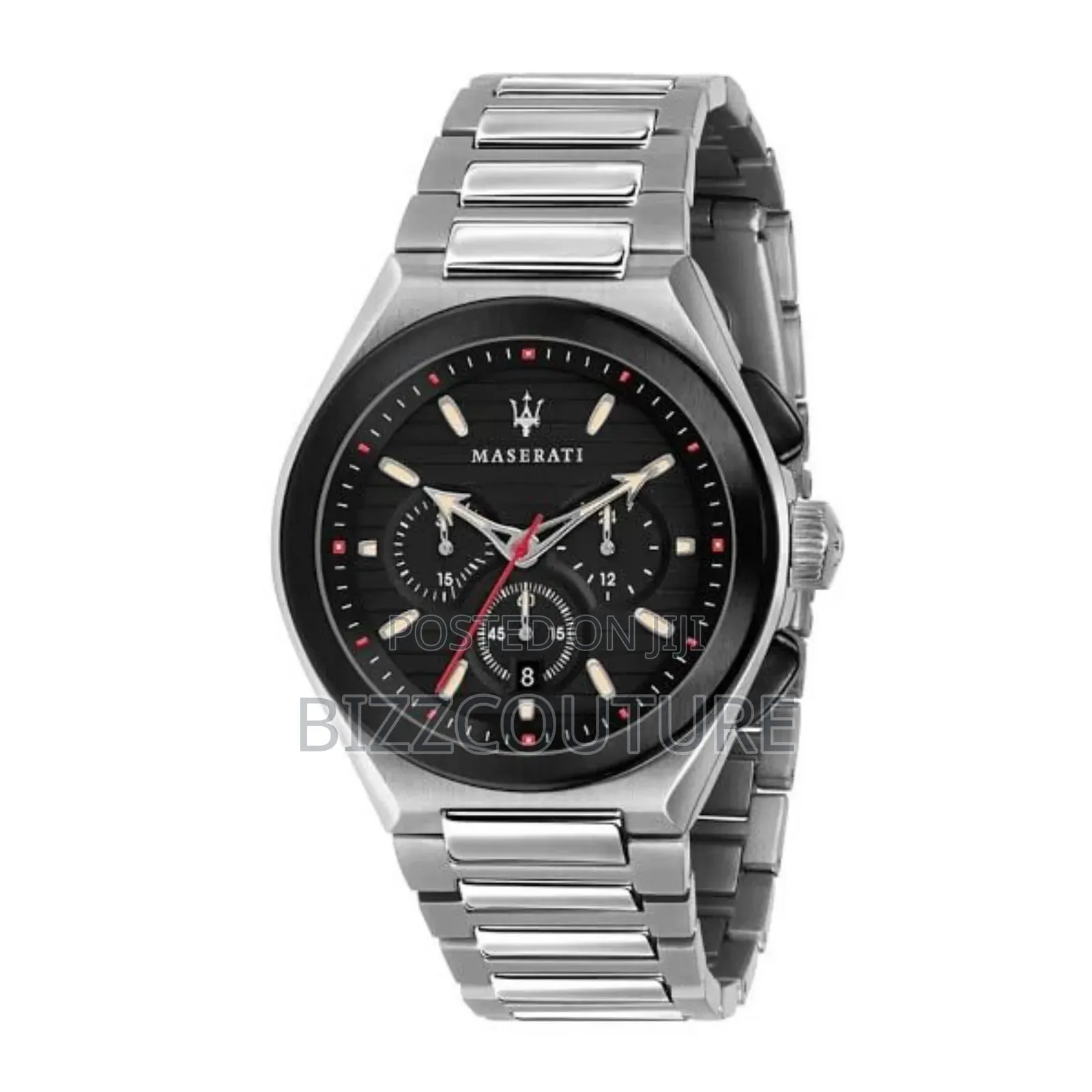 Original Maserati Triconic Sliver Stainless Steel Available in Store
