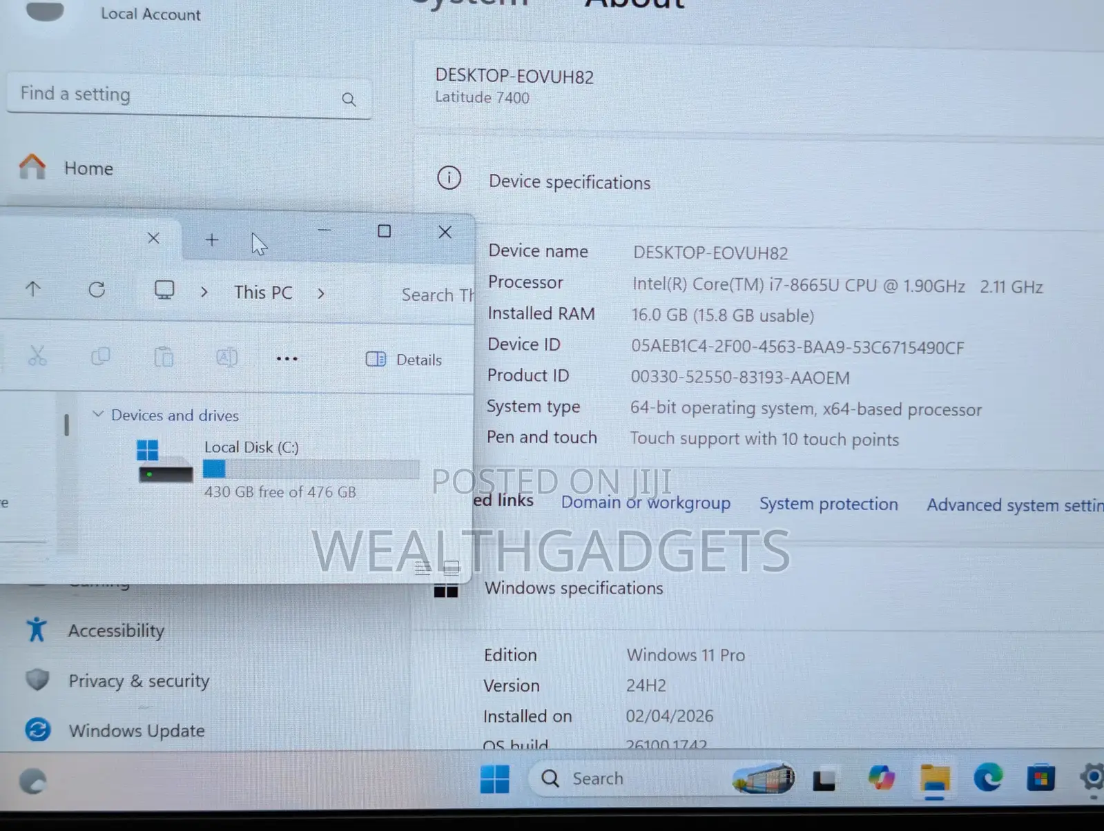 Laptop Dell Latitude 7400 16GB Intel Core i7 SSD 512GB