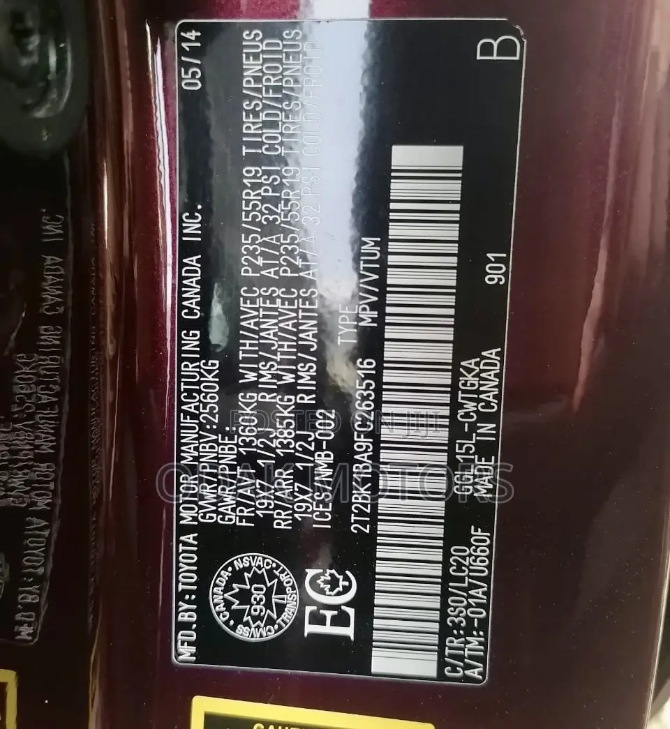 Lexus RX 350 FWD 2015 Burgundy