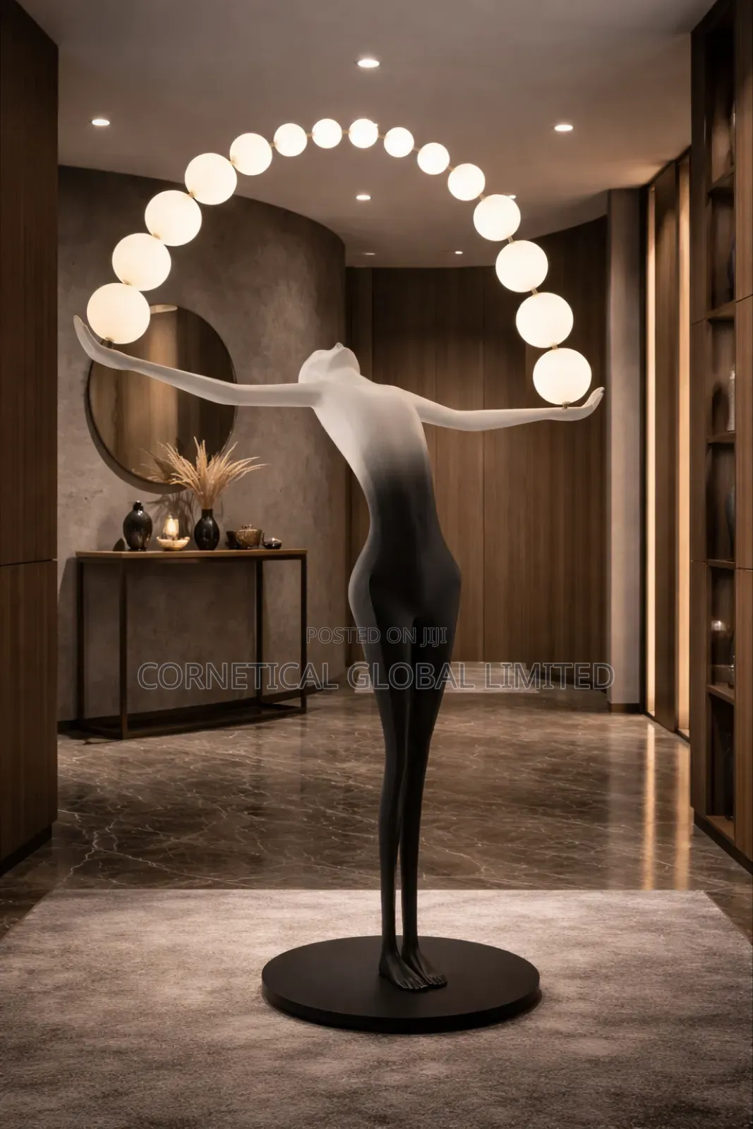 Luxury Artistic Sculpture Floor Lamp (Halo Led Design)