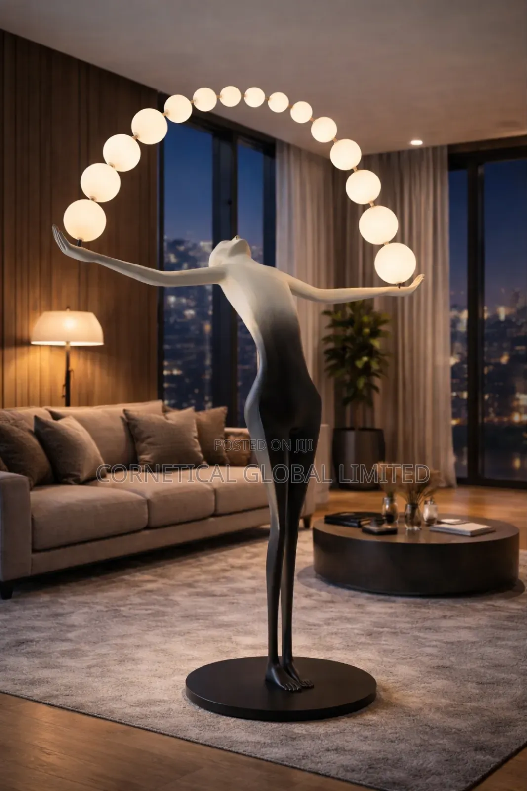 Luxury Artistic Sculpture Floor Lamp (Halo Led Design)