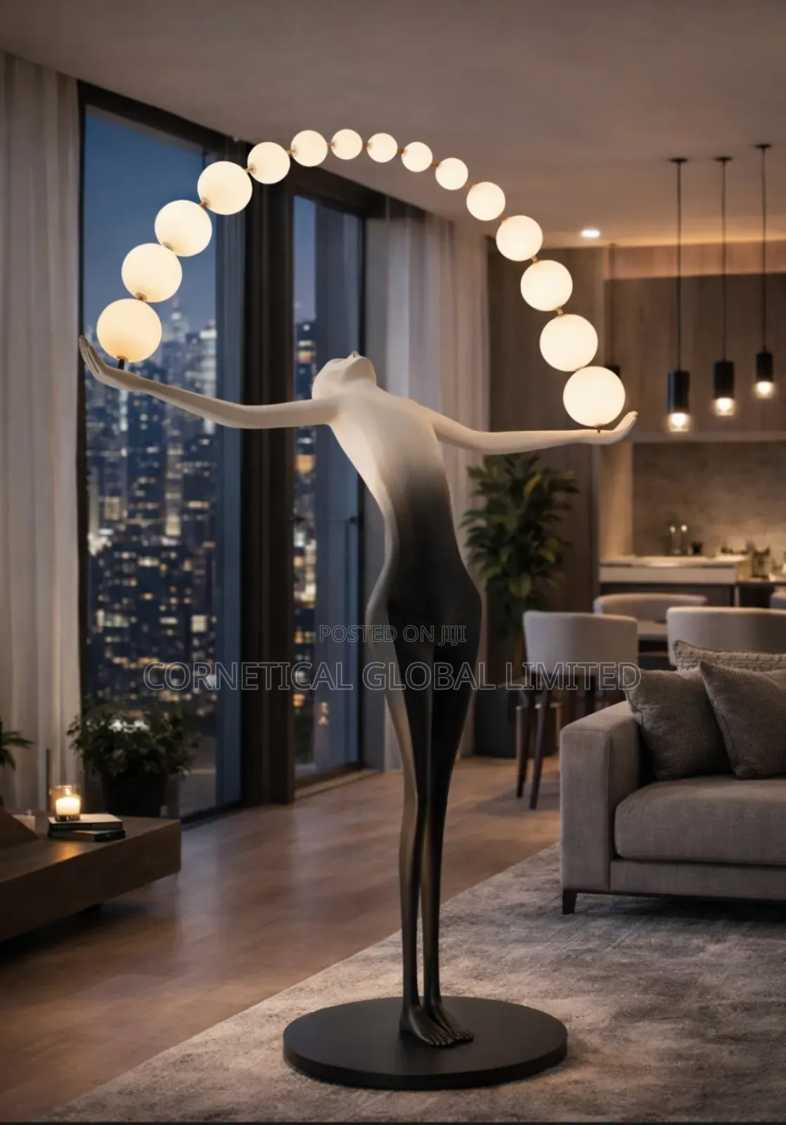 Luxury Artistic Sculpture Floor Lamp (Halo Led Design)