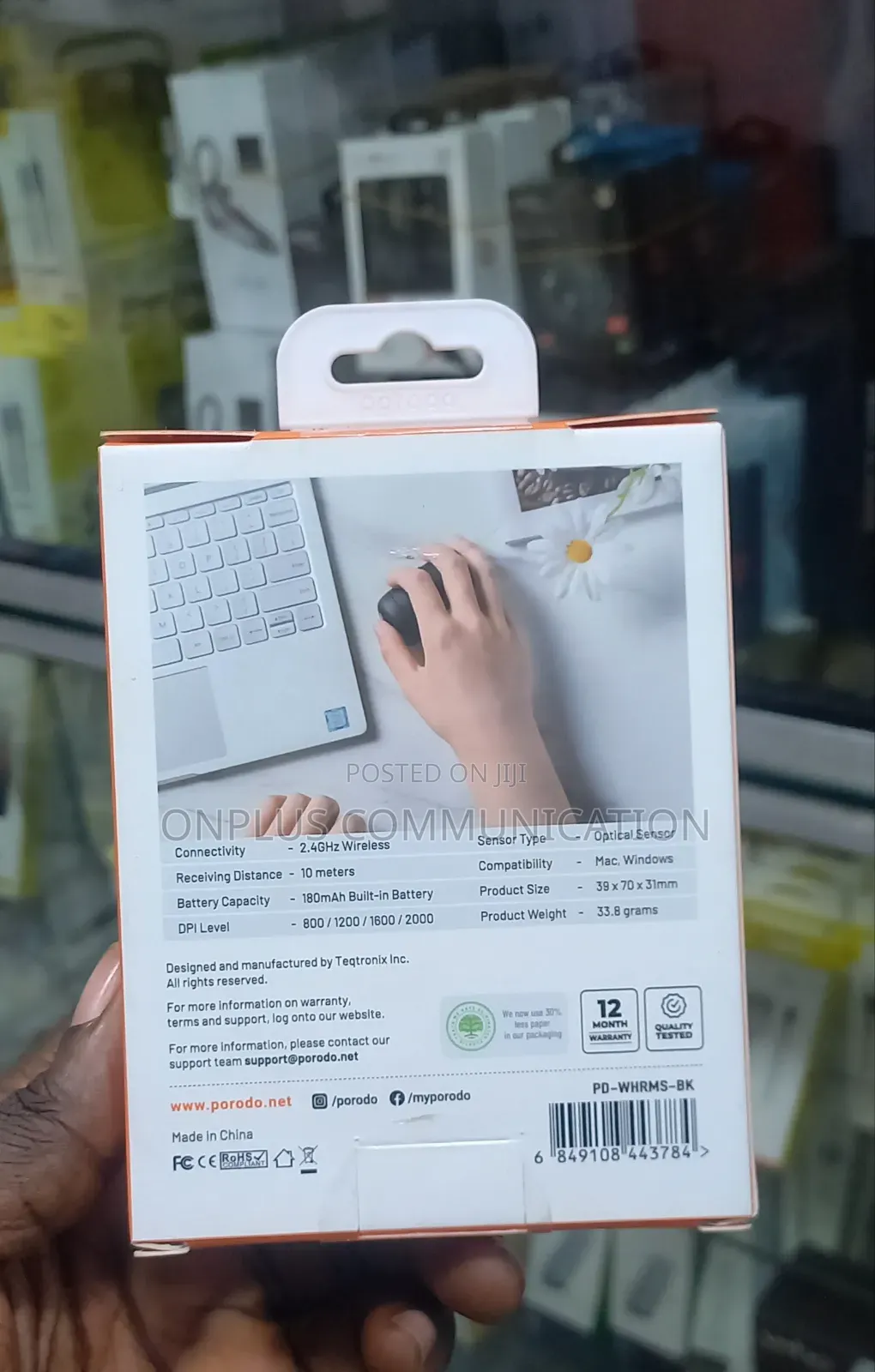 Porodo Horizontal Wireless Mouse