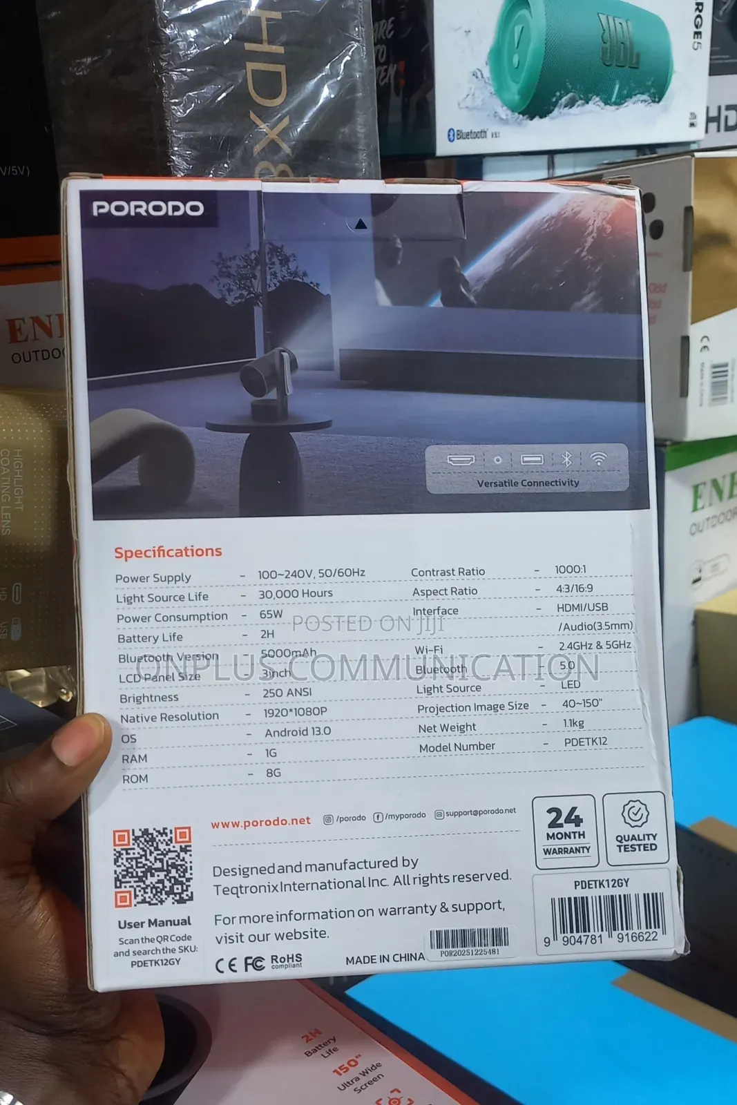 Porodo Premiere Full Hd Android Smart Projector