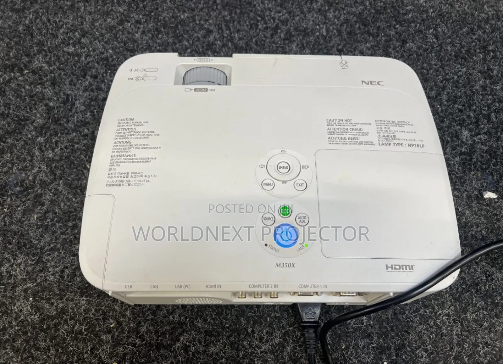 Nec M350x 3500 Lumens LCD Projector