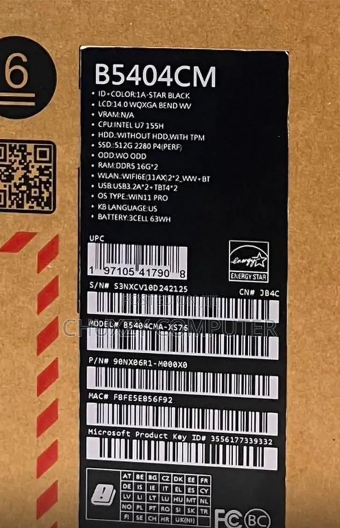 New Asus ExpertBook B9 B9400CBA 32GB Intel Core Ultra 7 SSD 512GB