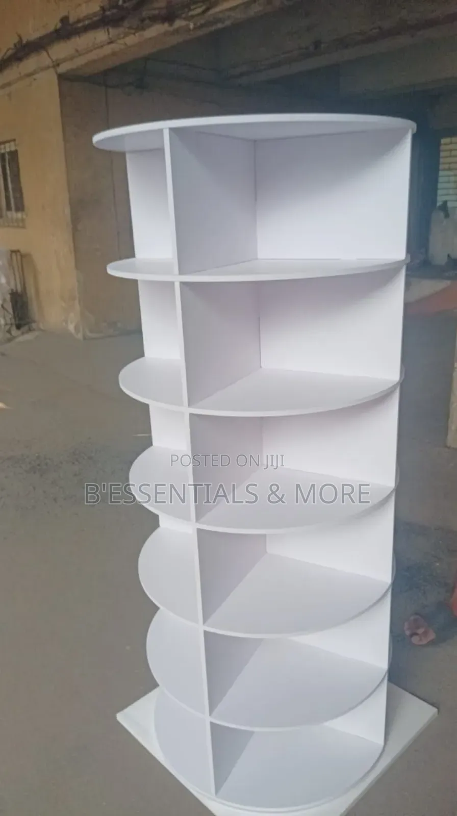 6 Tier 360° Rotating Shoe Rack- White