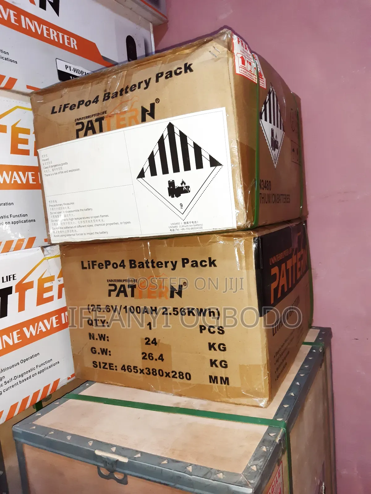 Pattern Lithium Ion Battery 2.5kwh 25.6v
