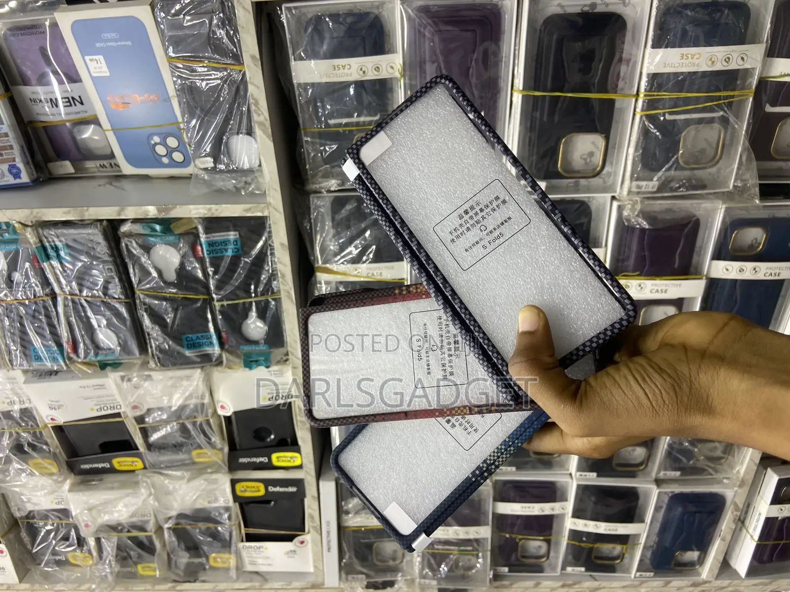 Carbon Fiber Pattern Slim Case for Samsung Fold 4,5,6 7 Shockproof