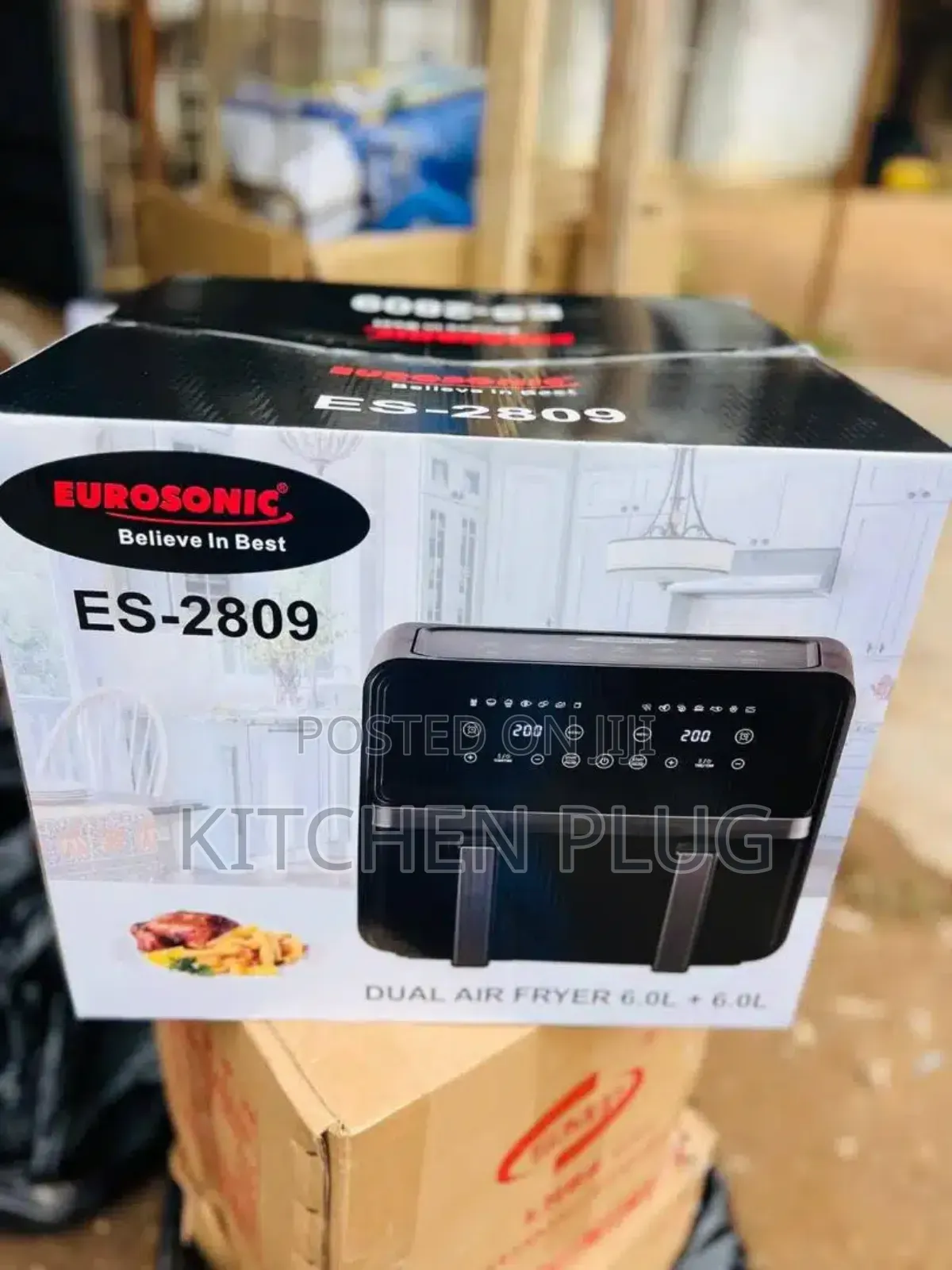 Eurosonic 12l Double Door Air Fryer