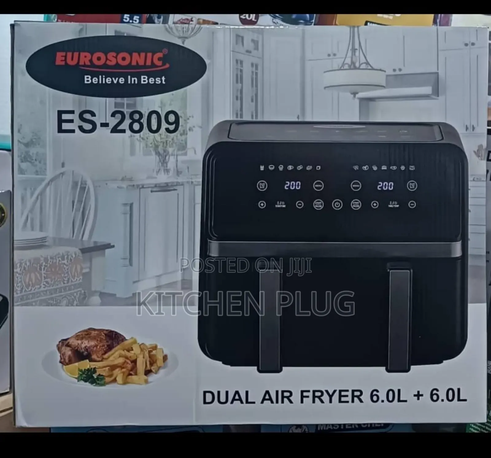 Eurosonic 12l Double Door Air Fryer