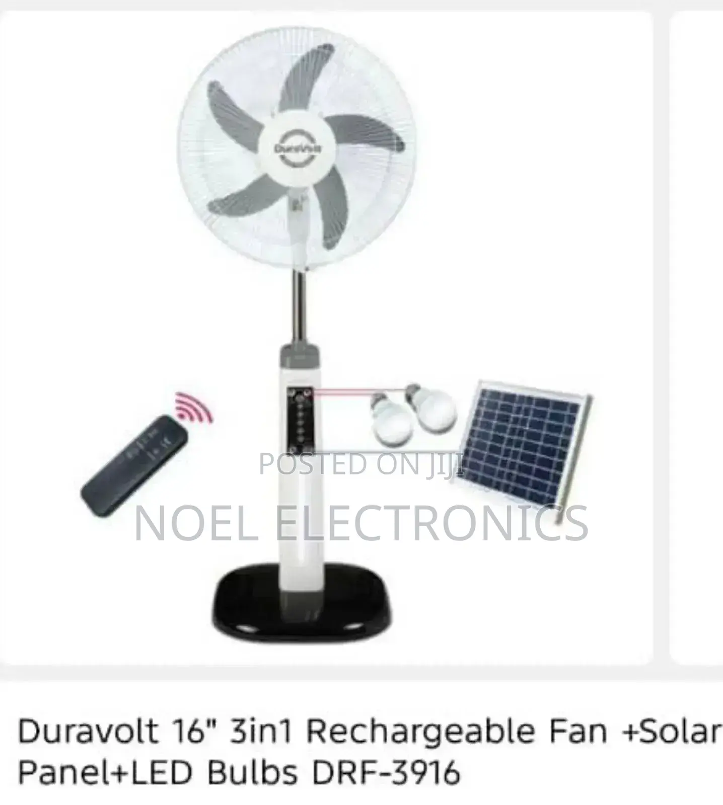 Duravolt 16" 3 In 1 Rechargeable Standing Fan