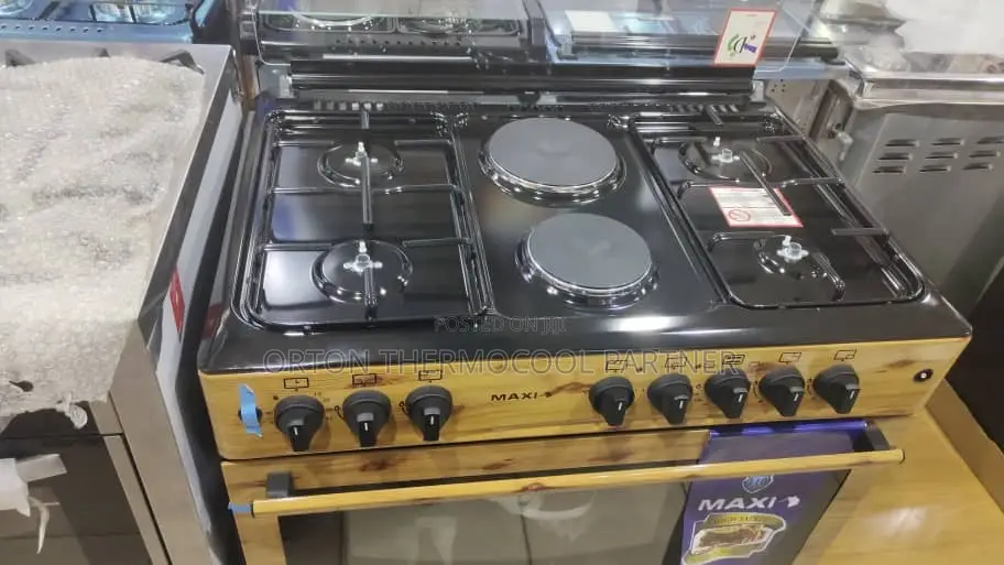 Maxi Standing Cooker Wooden (4gas +2elect)